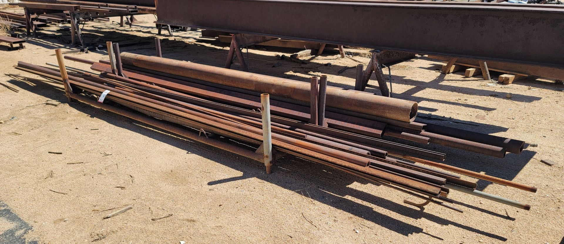 LOT - STEEL PIPE, CHANNEL, RECTANGLE, ETC., UP TO 20' LENGTHS