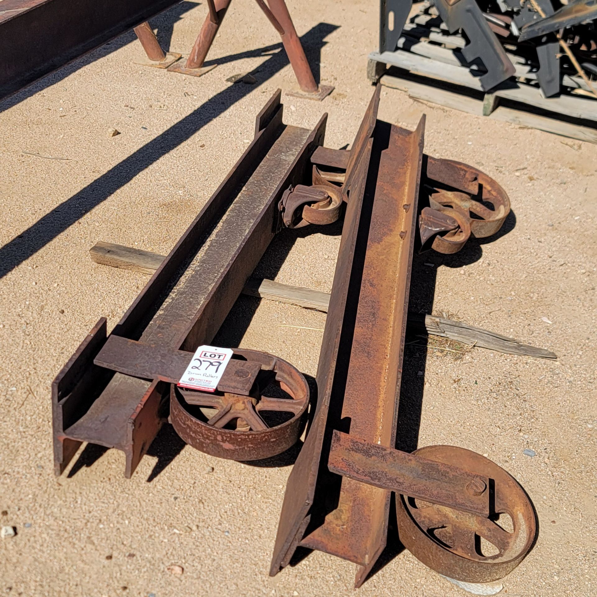 LOT - LARGE PIPE ROLLERS, PAIR