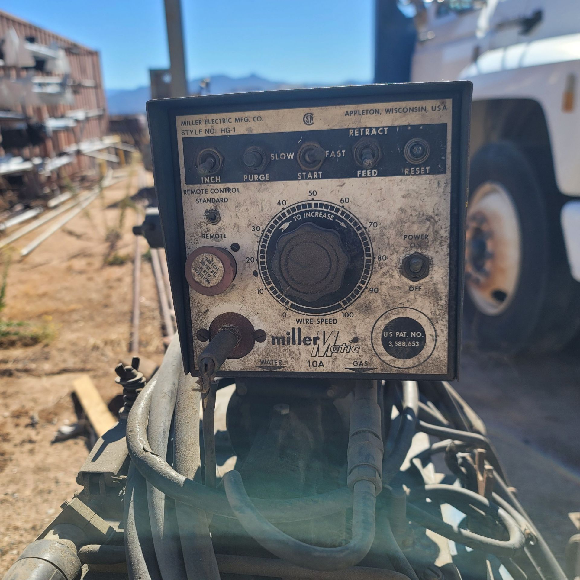 MID STATES WELDER MFG. CV ARC WELDER, MODEL CP-200, S/N RG809224, W/ CART & WIRE FEED - Image 3 of 3