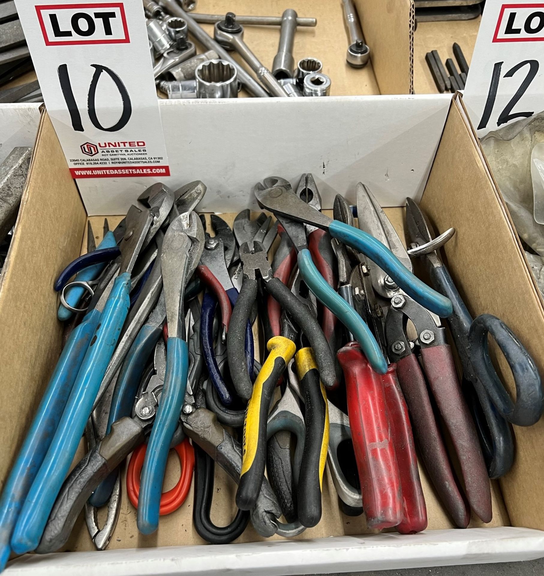 LOT - TIN SNIPS, PLIERS, CUTTERS