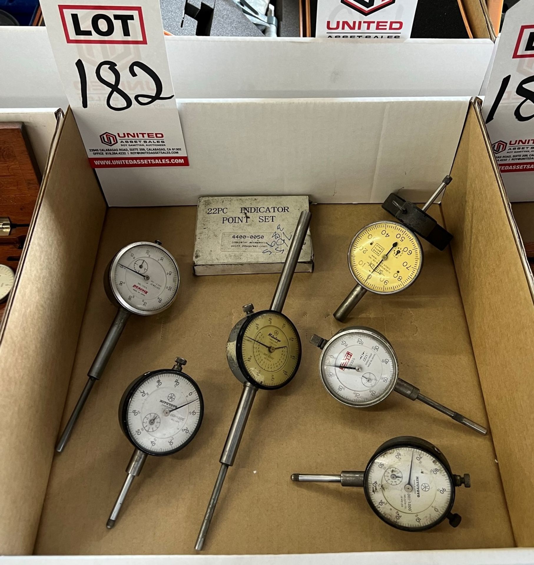 LOT - (6) DIAL INDICATORS AND (1) INDICATOR POINT SET