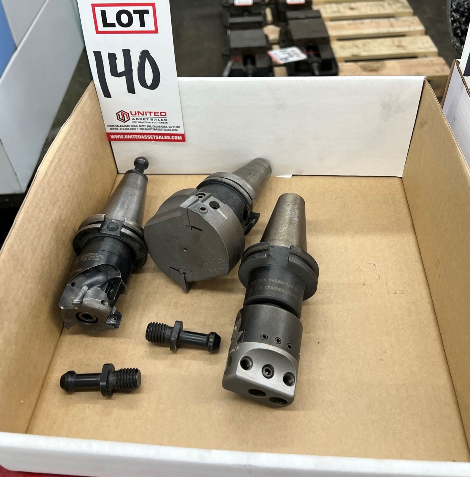 LOT - (3) CAT 40 TOOLS, TO INCLUDE A CRITERION DBL-202 BORING HEAD, KENNAMETAL SHELL MILL, ETC.