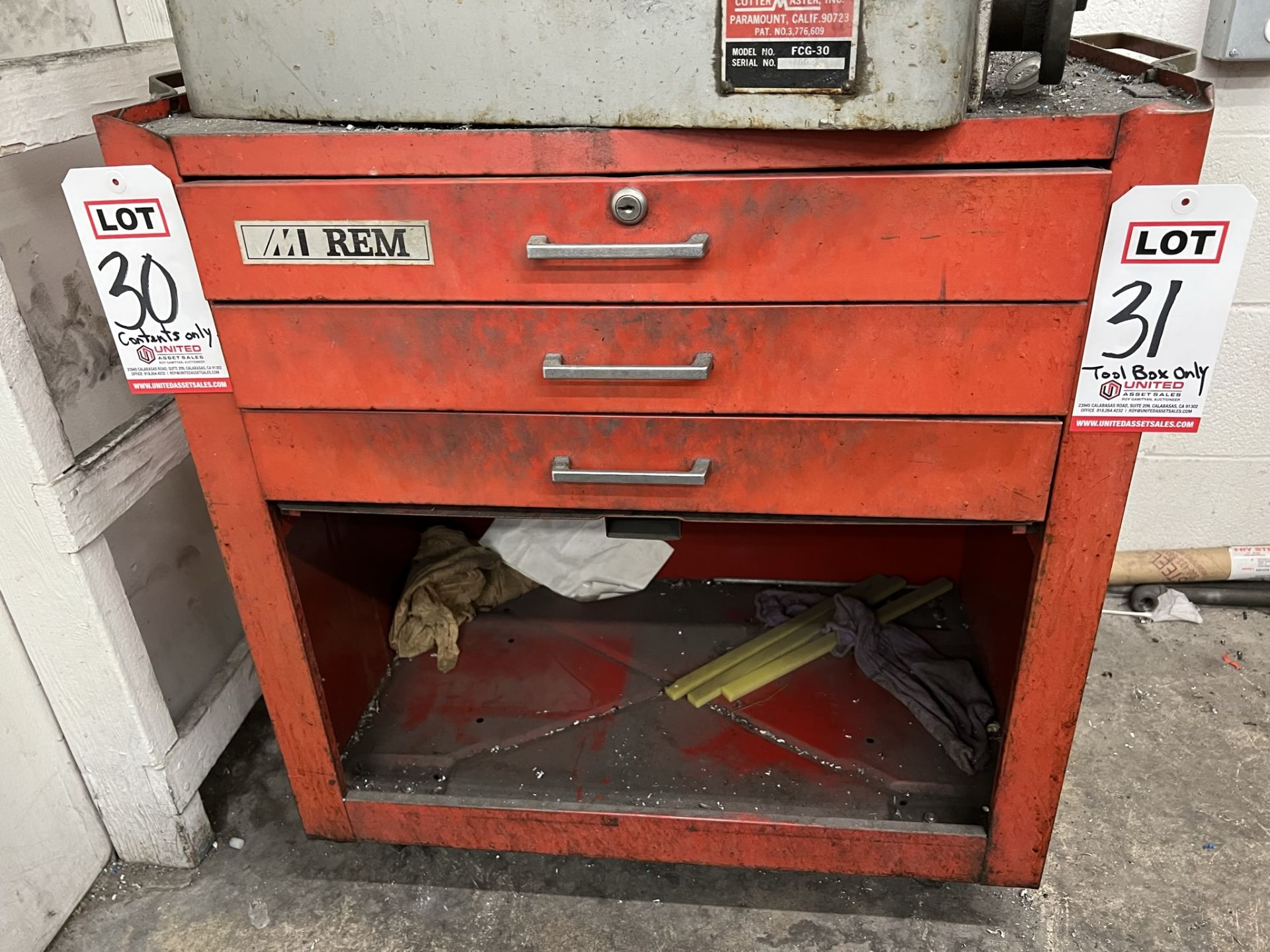 3-DRAWER TOOL CART, 27" X 17", CONTENTS NOT INCLUDED