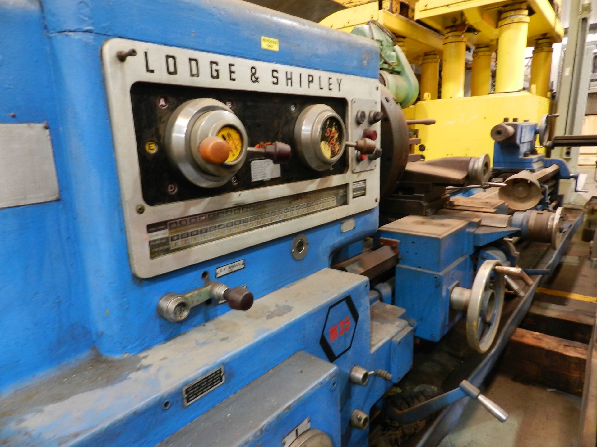 LODGE & SHIPLEY M35 ENGINE LATHE, 96" BETWEEN CENTERS, 21" 3-JAW CHUCK, TAILSTOCK - Image 2 of 16