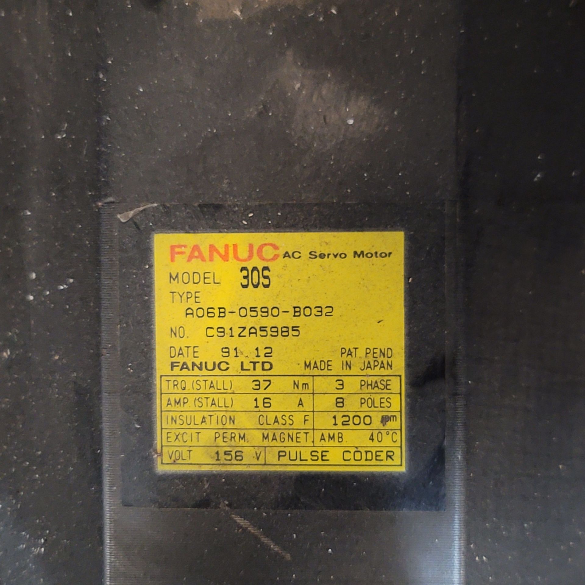 LOT - (2) FANUC 30S AC SERVO MOTORS - Image 3 of 3