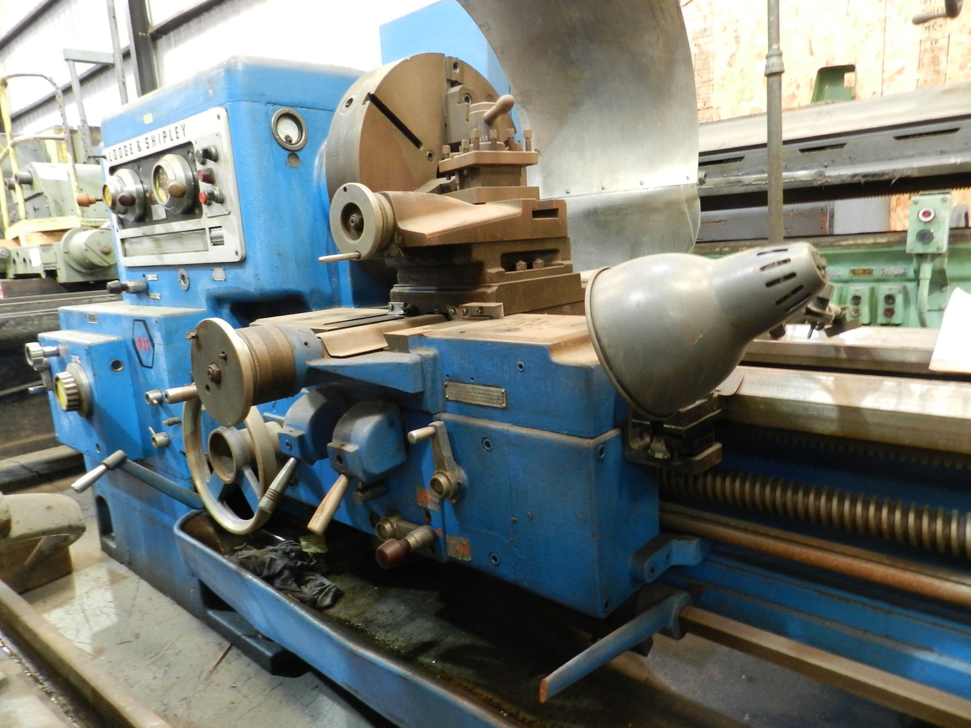 LODGE & SHIPLEY M35 ENGINE LATHE, 96" BETWEEN CENTERS, 21" 3-JAW CHUCK, TAILSTOCK - Image 5 of 16