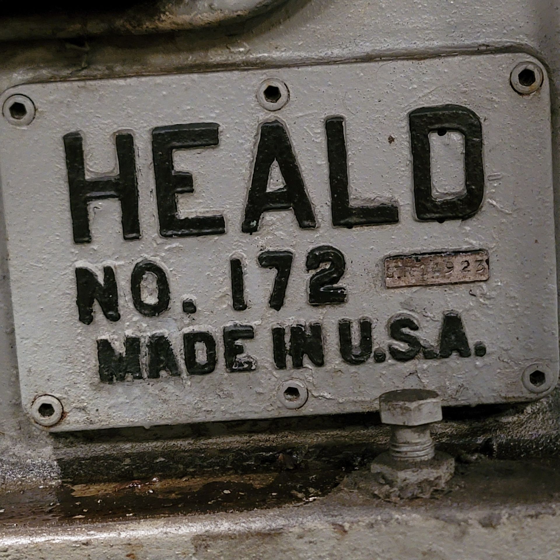 HEALD NO. 172 ID GRINDER, 35" FACE PLATE, S/N 14923 - Image 4 of 4