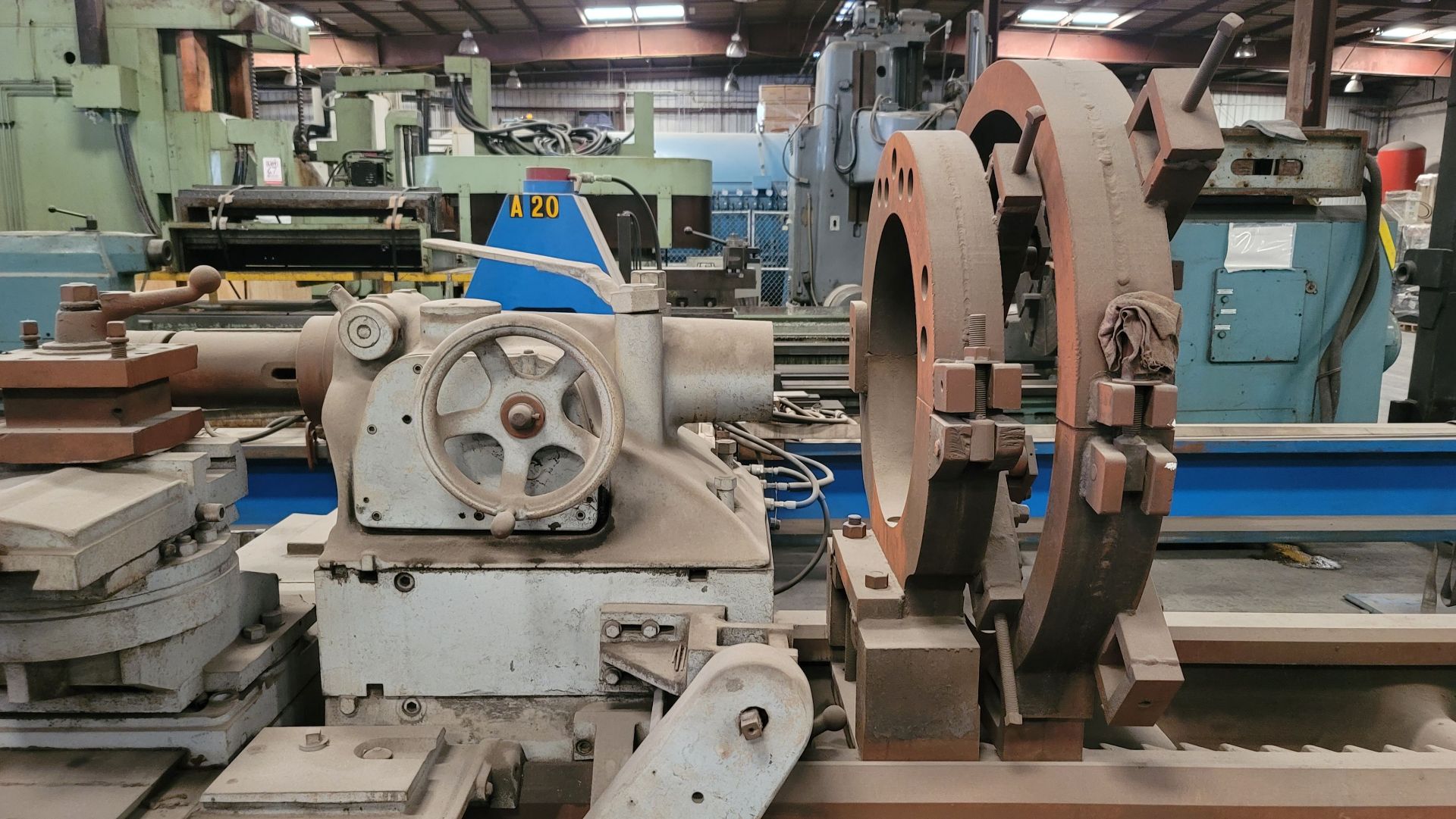 AXELSON A32 ENGINE LATHE, 32" X 168", 30" 4-JAW CHUCK, TAILSTOCK, (2) STEADY RESTS - Image 4 of 9