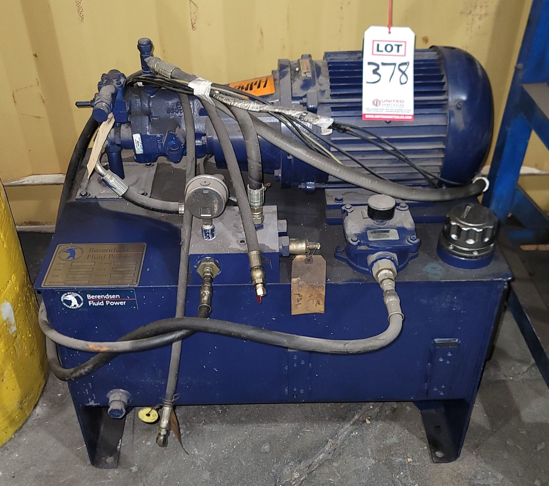 BERENDSEN FLUID POWER 5 HP ELECTRIC HYDRAULIC PUMP, 1,500 MAX PSI, 230/460V, 5 GPM