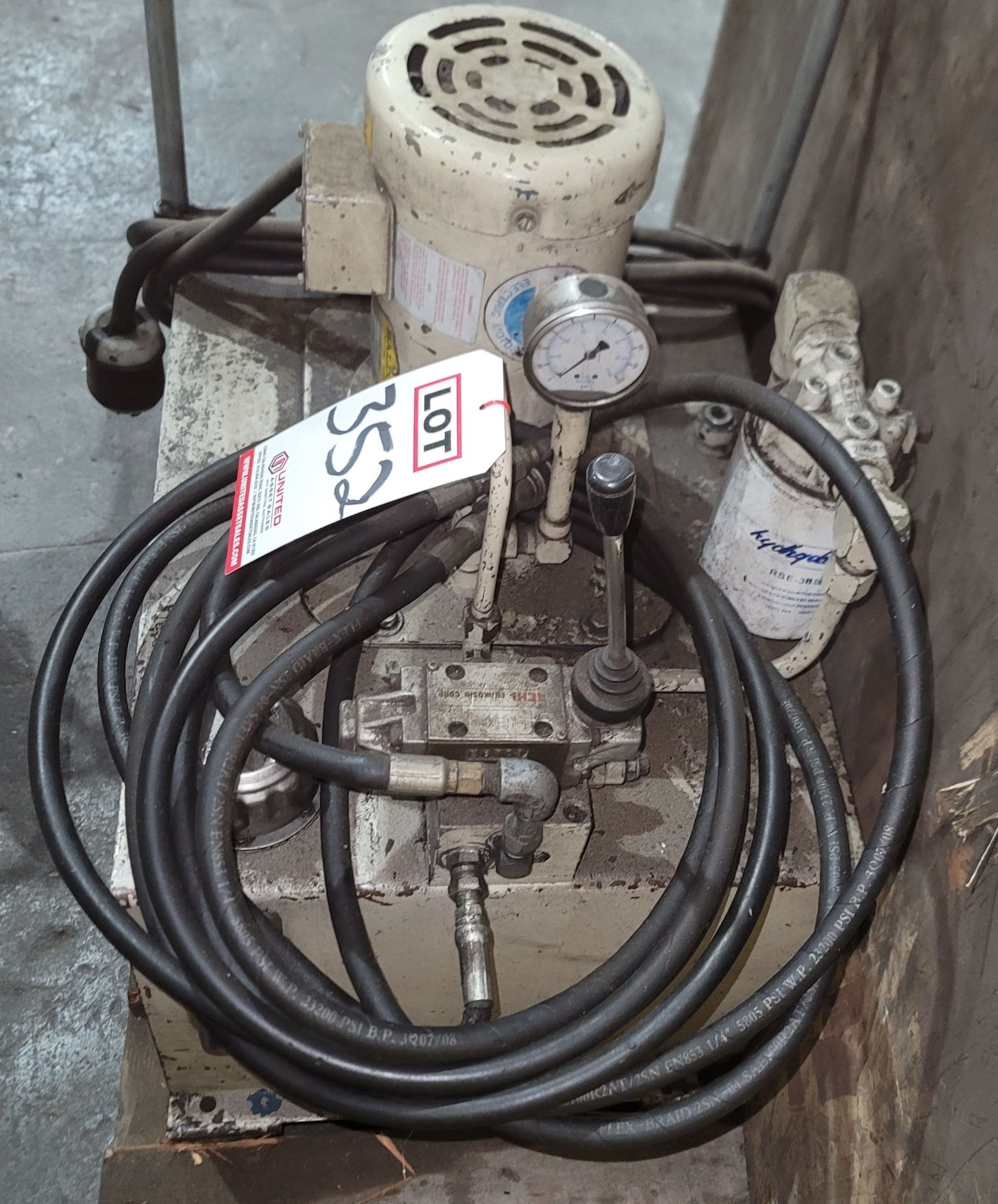 ELECTRIC HYDRAULIC PUMP, W/ RESERVOIR, 1/2 HP - Image 2 of 2