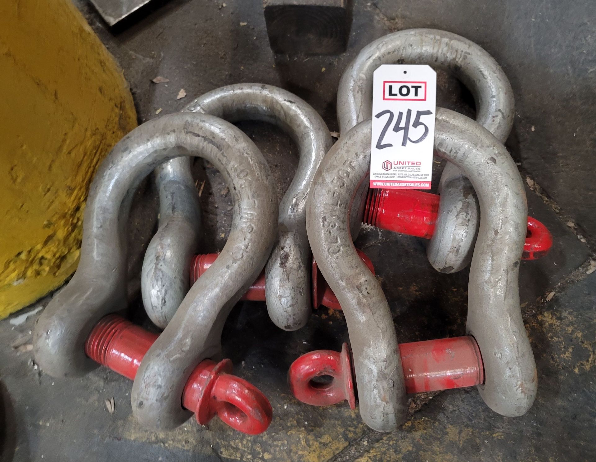 LOT - (4) LARGE SHACKLES