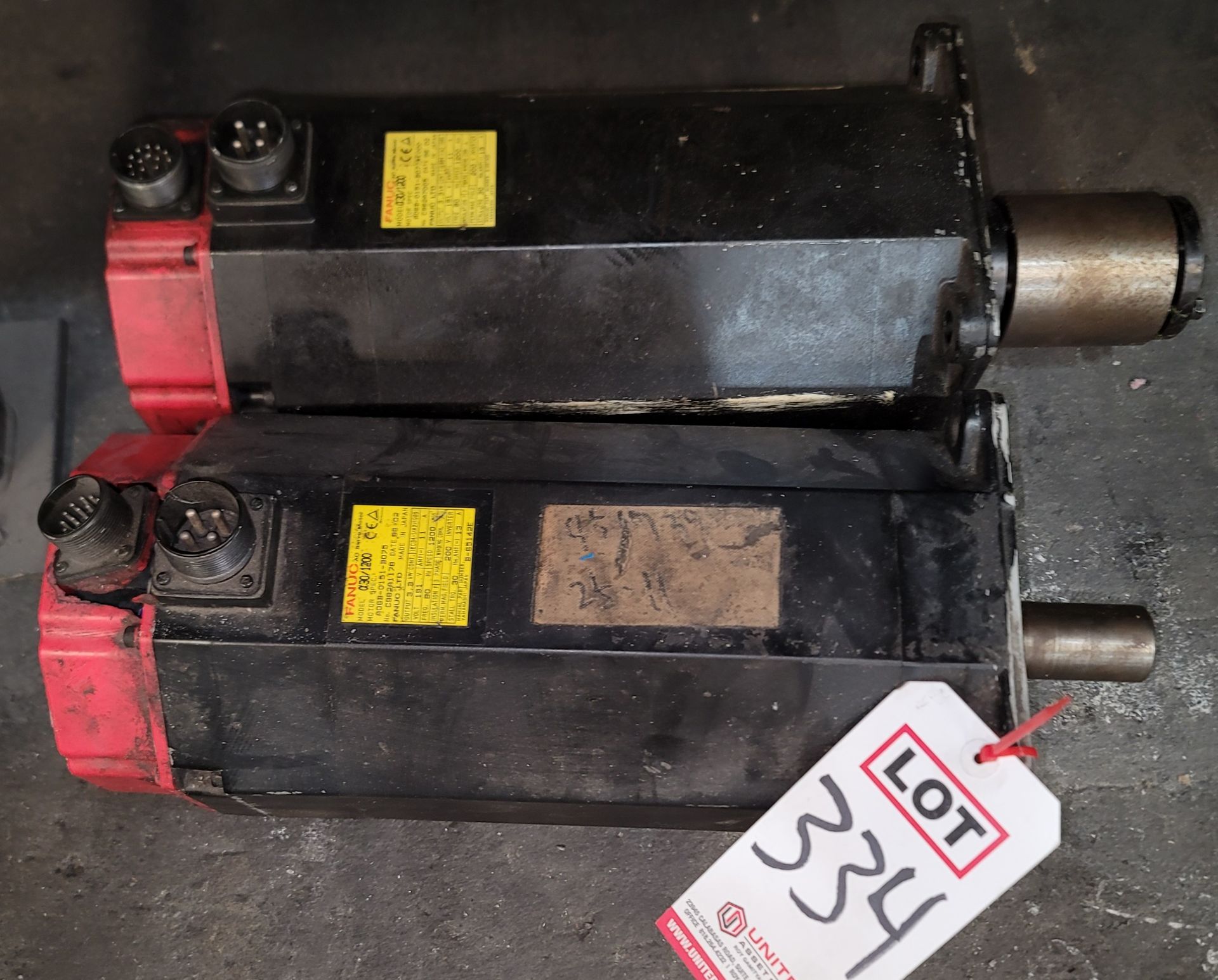 LOT - (2) FANUC A30/1200 AC SERVO MOTORS