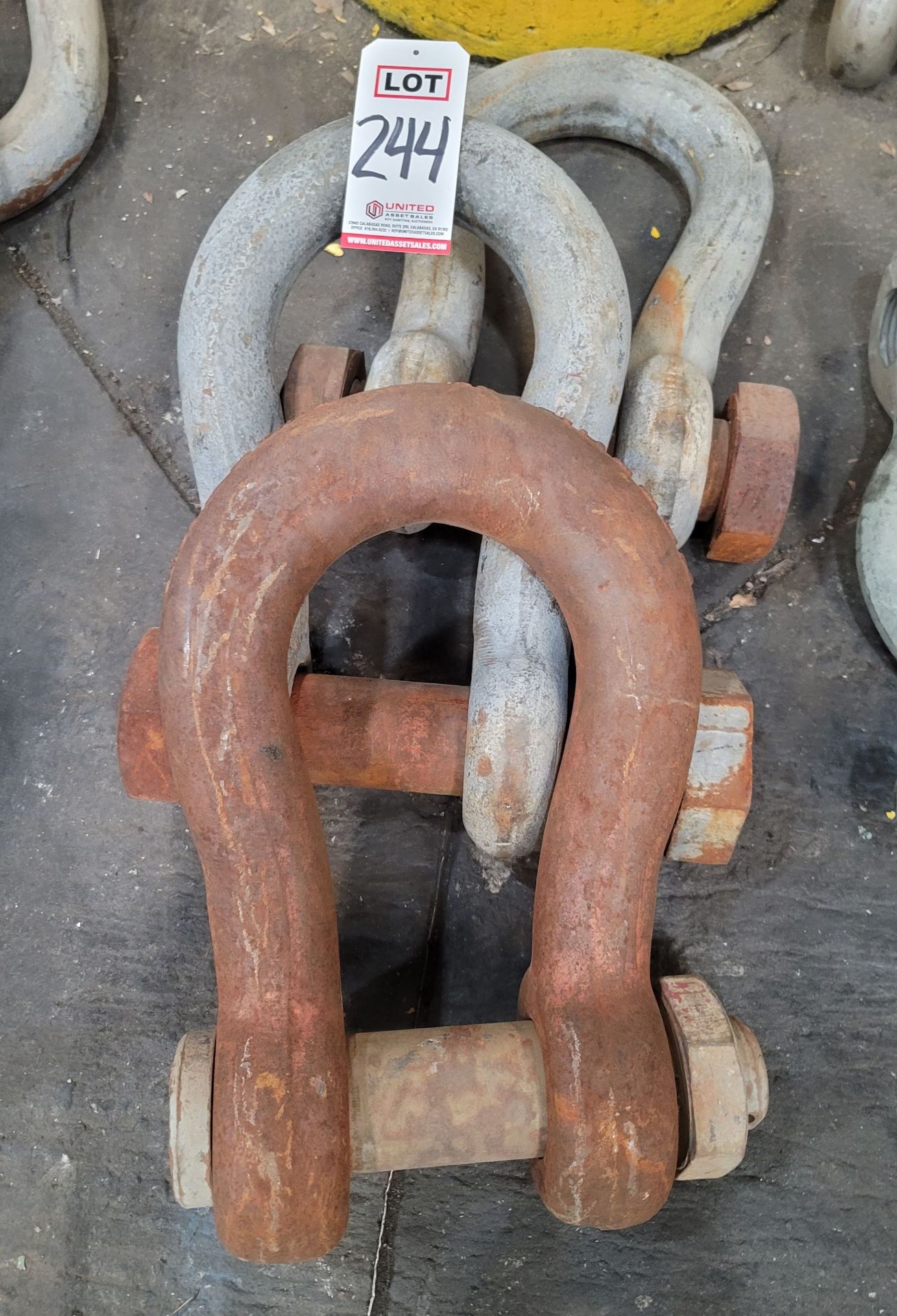 LOT - (3) LARGE SHACKLES