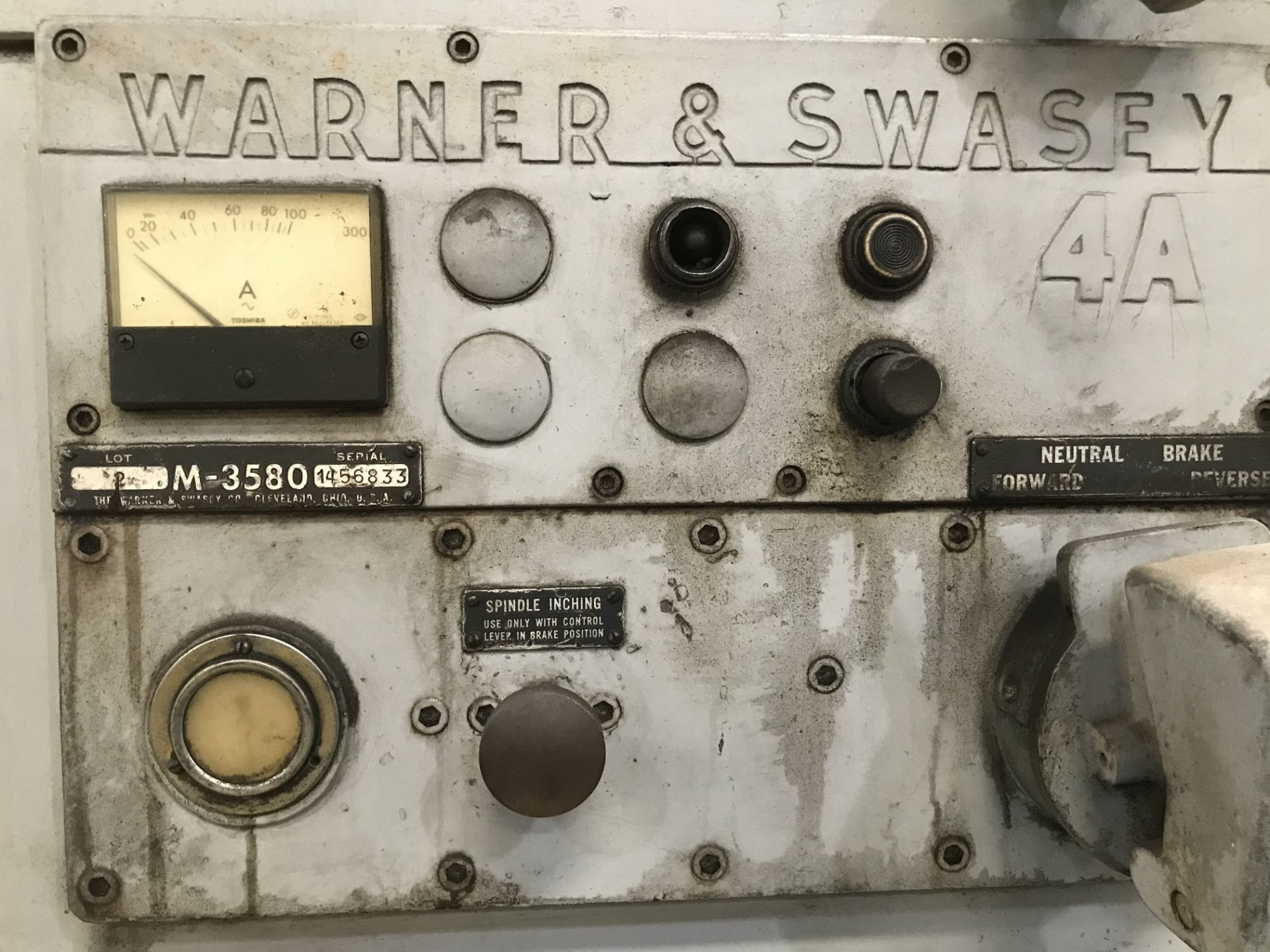 WARNER & SWASEY LATHE, MODEL M-3580, 12.5" THRU HOLE, S/N 1456833 - Image 2 of 10