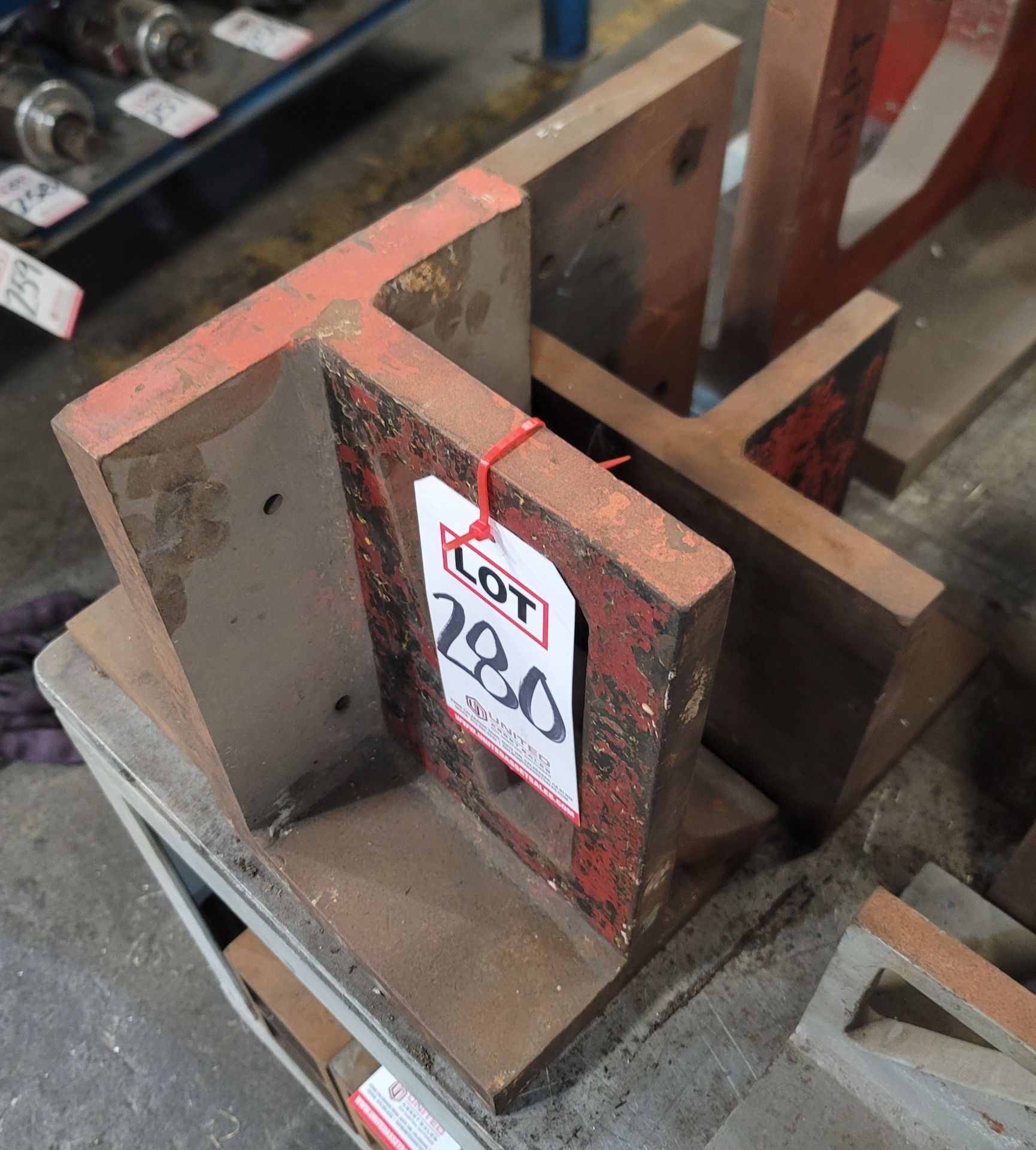 LOT - (3) ANGLE PLATES, VARIOUS SIZES