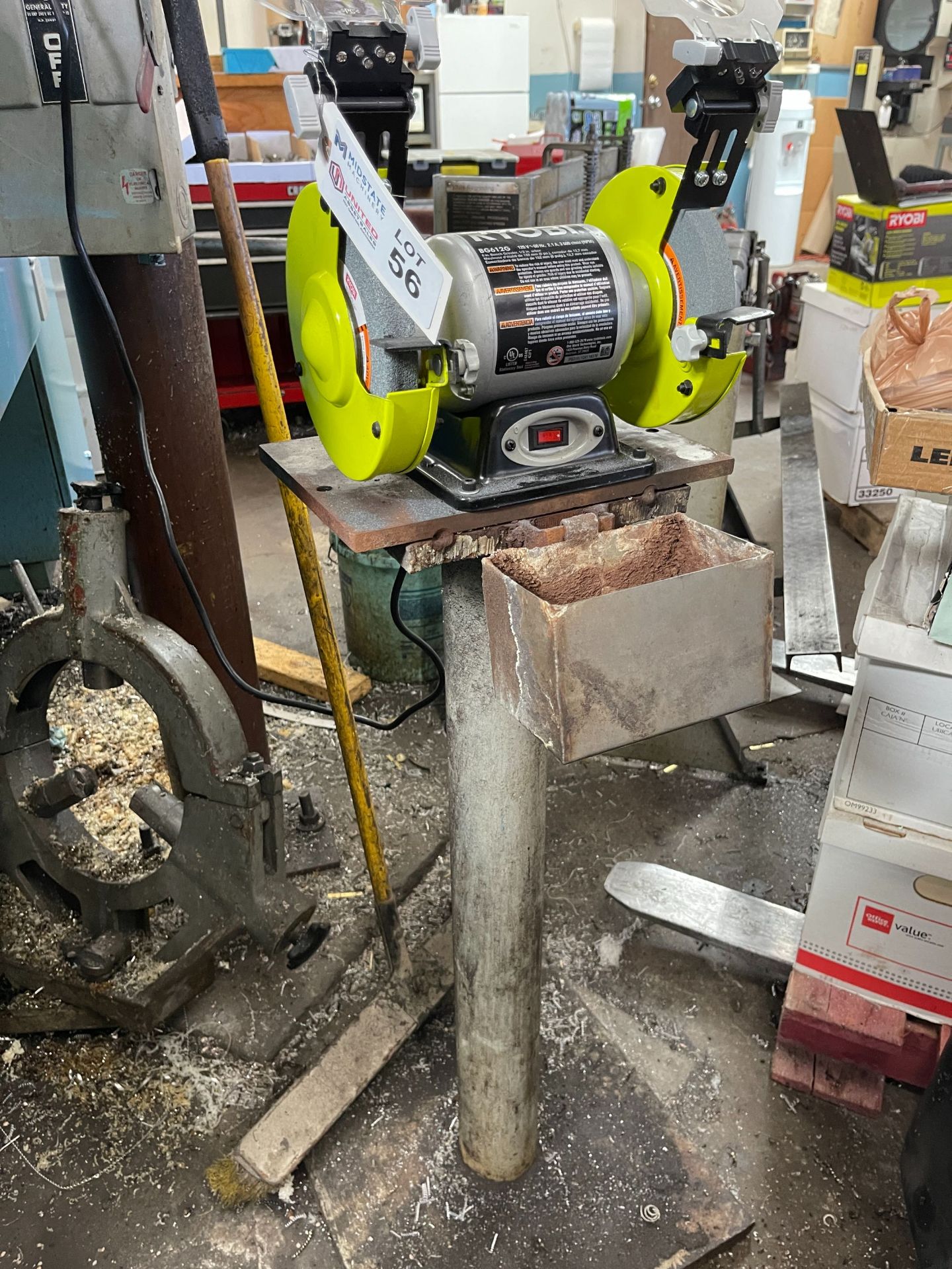 RYOBI 6" BENCH GRINDER, MODEL BG612G