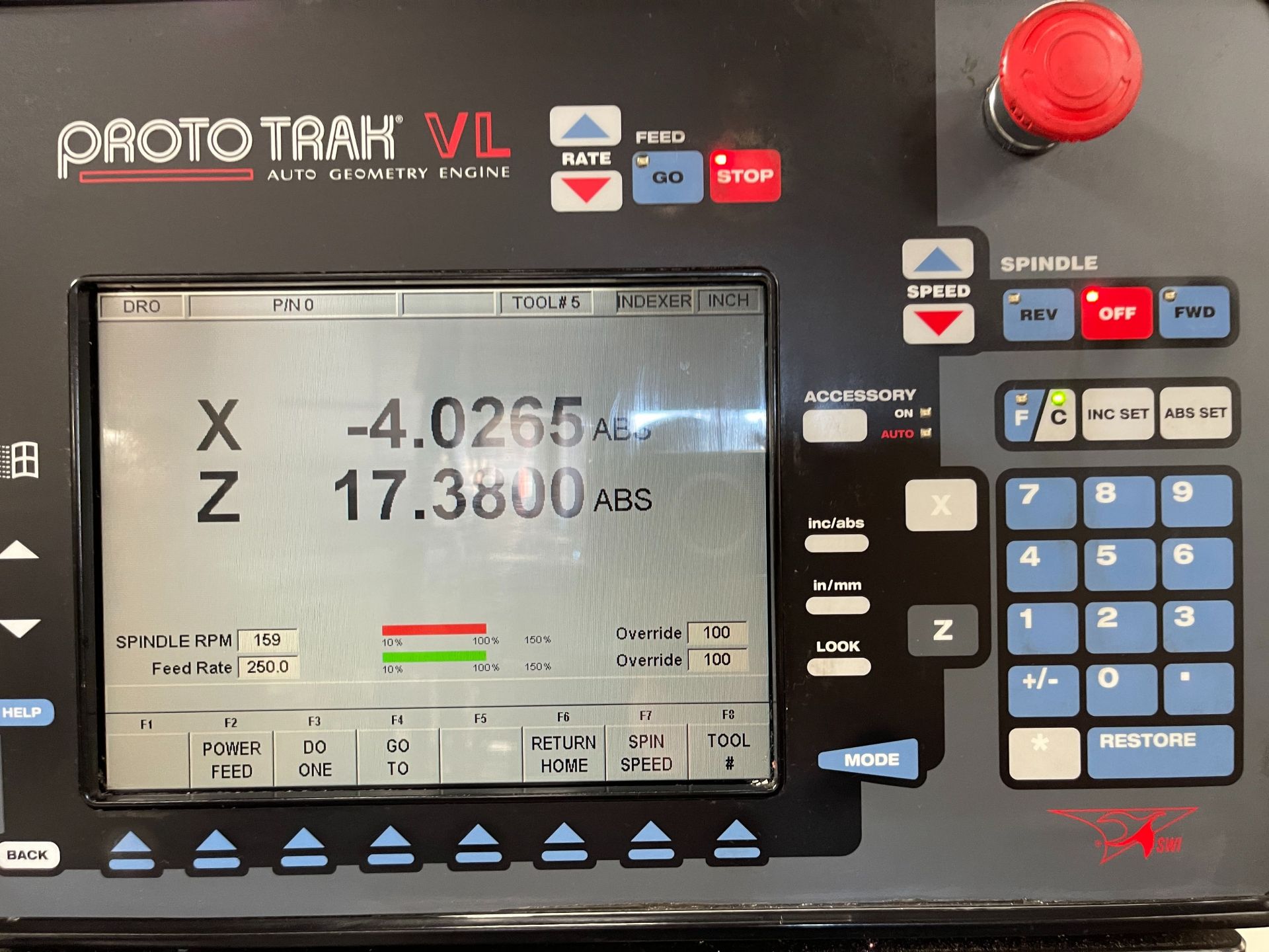 2005 SOUTHWESTERN INDUSTRIES TRAK CNC FLAT BED LATHE, MODEL 2460V, TAILSTOCK, TURRET, 15" 3-JAW - Image 2 of 13