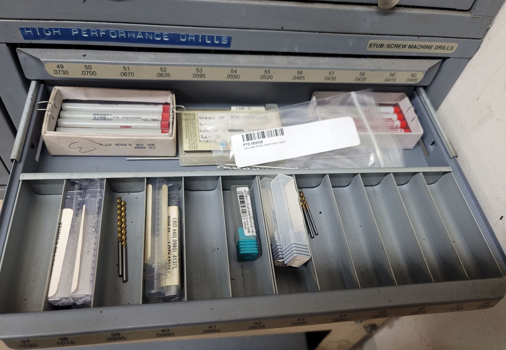5-DRAWER DRILL INDEX, W/ CONTENTS - Image 3 of 6