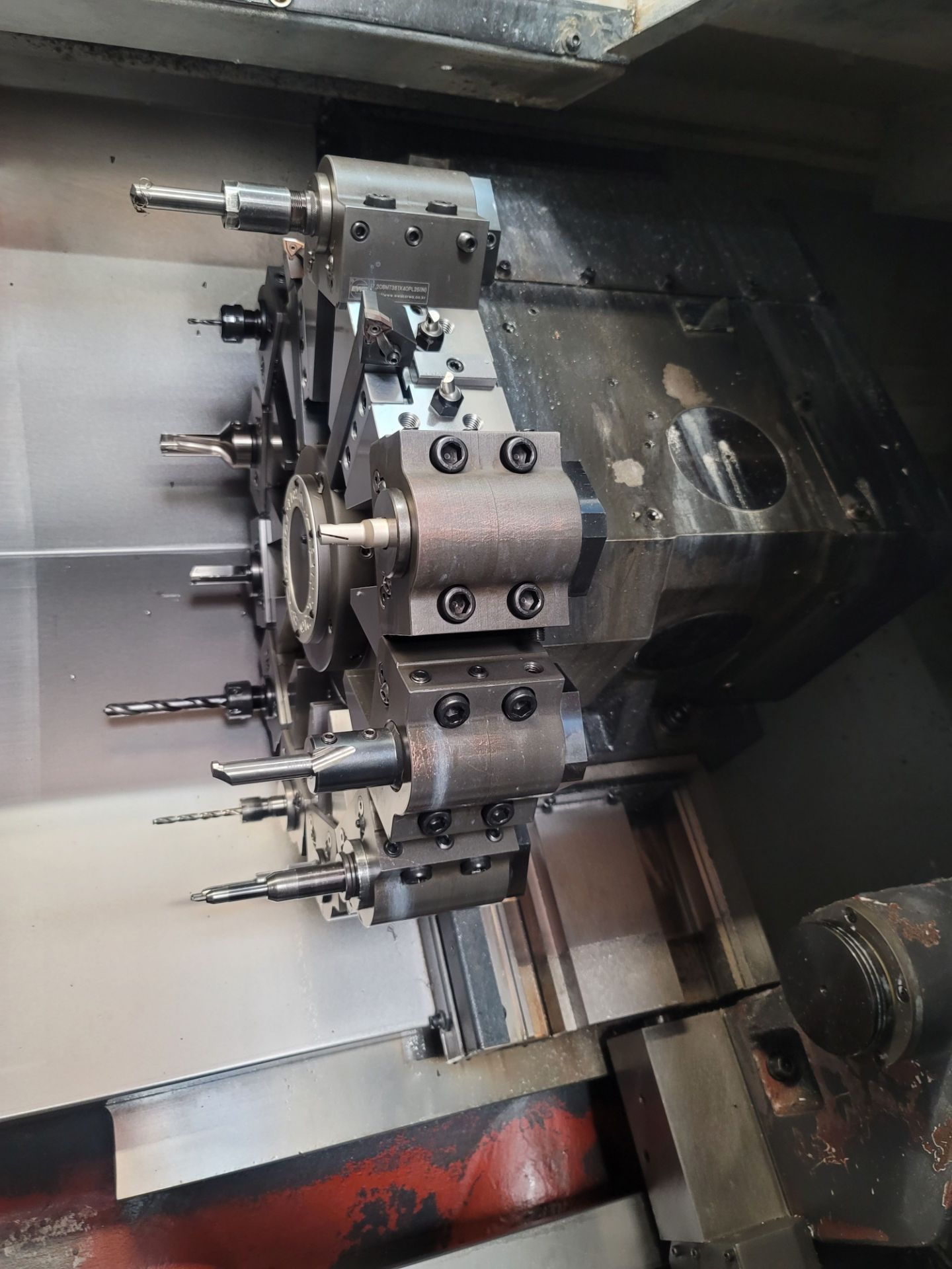 2019 SAMSUNG SMEC SL2000 TURNING CENTER, FANUC OI-TD CNC CONTROL, 8" 3-JAW CHUCK, 3J COLLET - Image 7 of 8