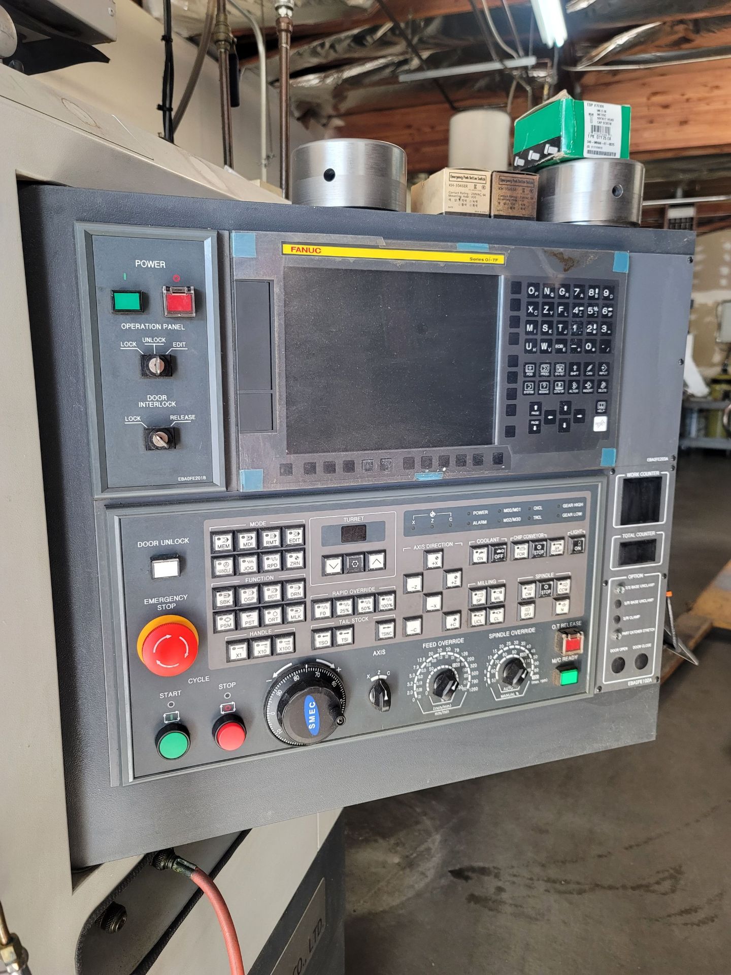 2019 SAMSUNG SMEC SL2000 TURNING CENTER, FANUC OI-TD CNC CONTROL, 8" 3-JAW CHUCK, 3J COLLET - Image 6 of 10