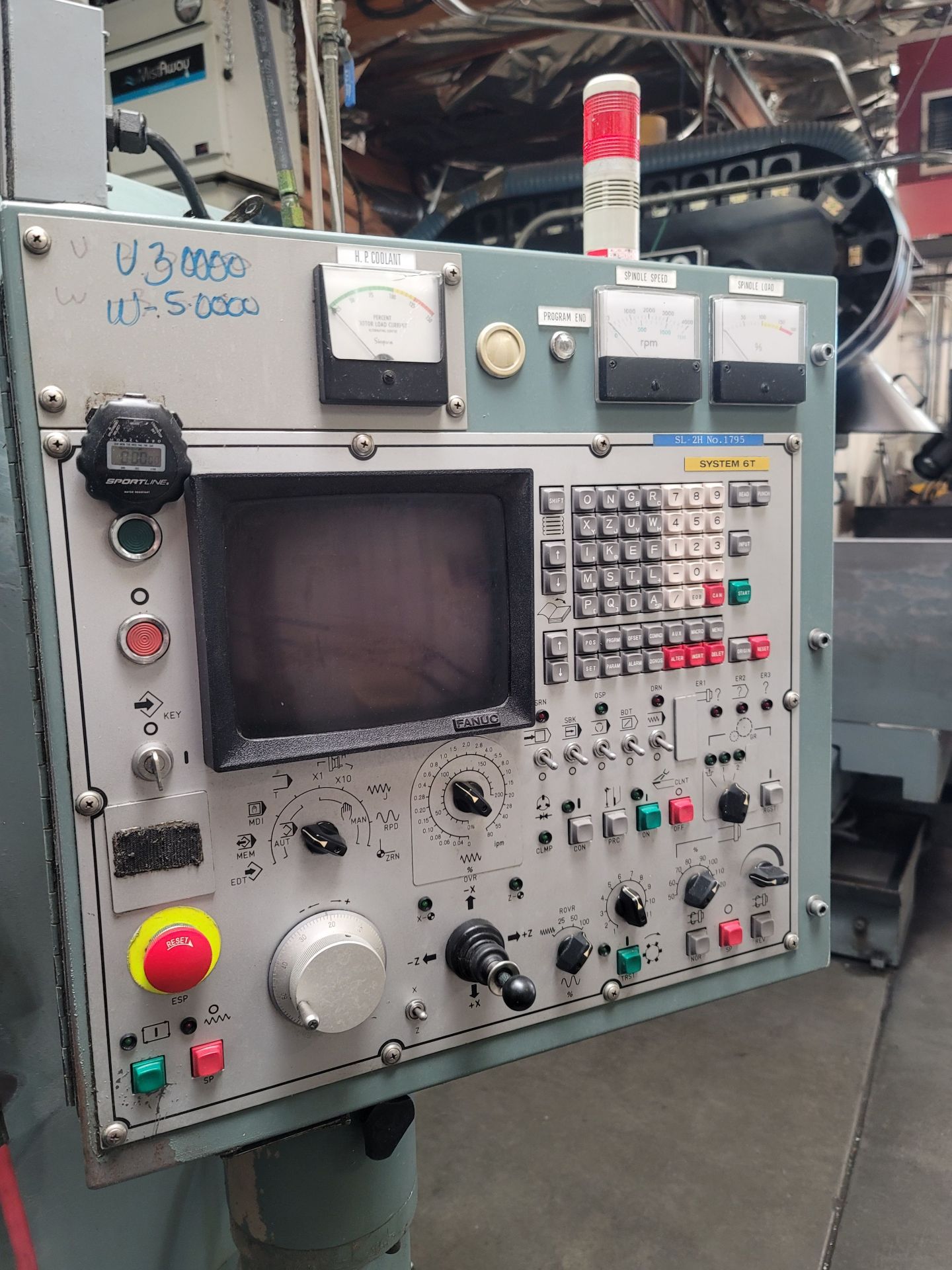 MORI SEIKI SL-2H SLANT BED LATHE, FANUC SYSTEM 6T CNC CONTROL, 10" KITAGAWA CHUCK & 3J COLLET - Image 7 of 12