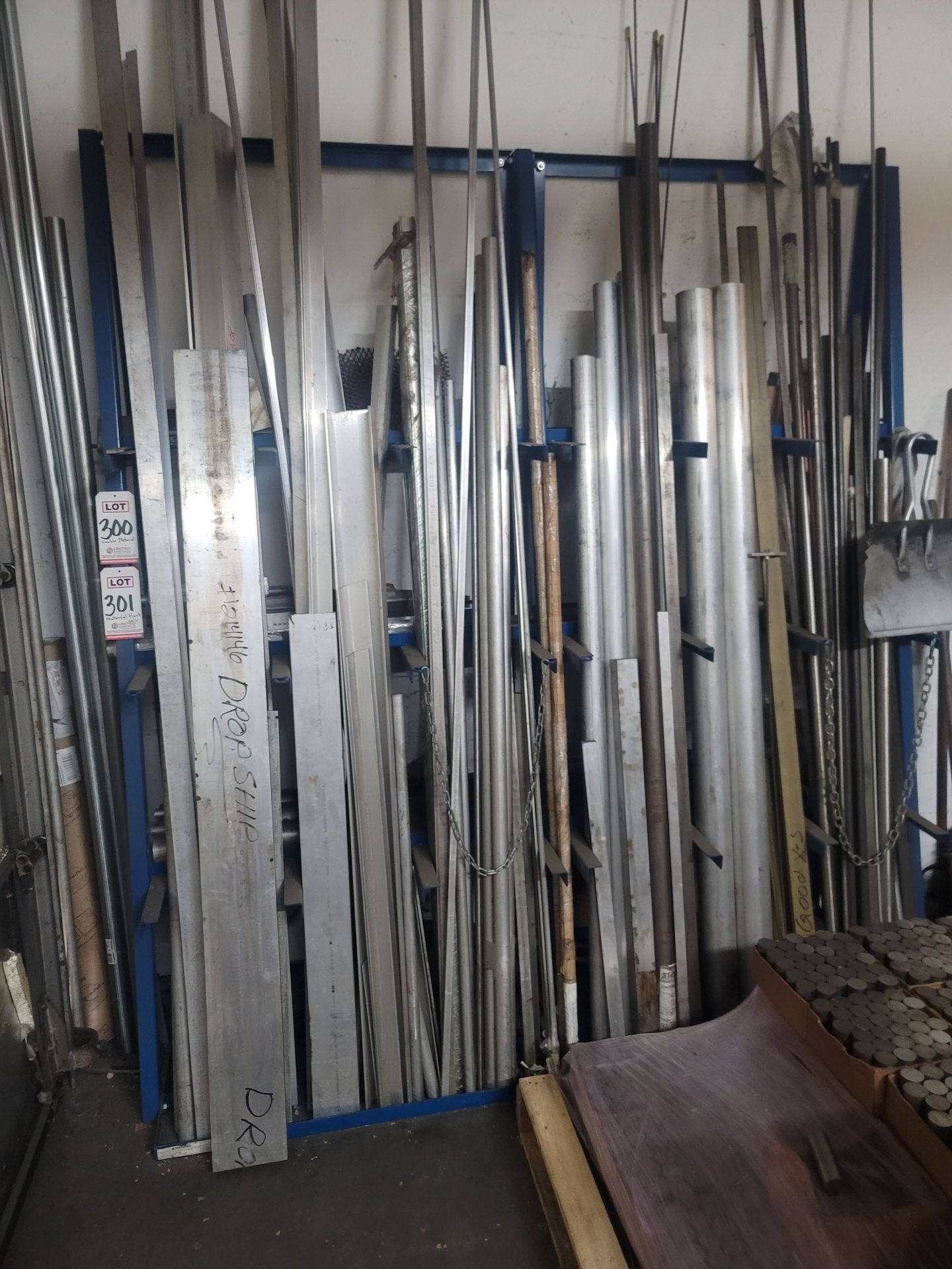 LOT - MATERIAL RACK, 6-1/2'W X 2'D X 7'HT, CONTENTS NOT INCLUDED