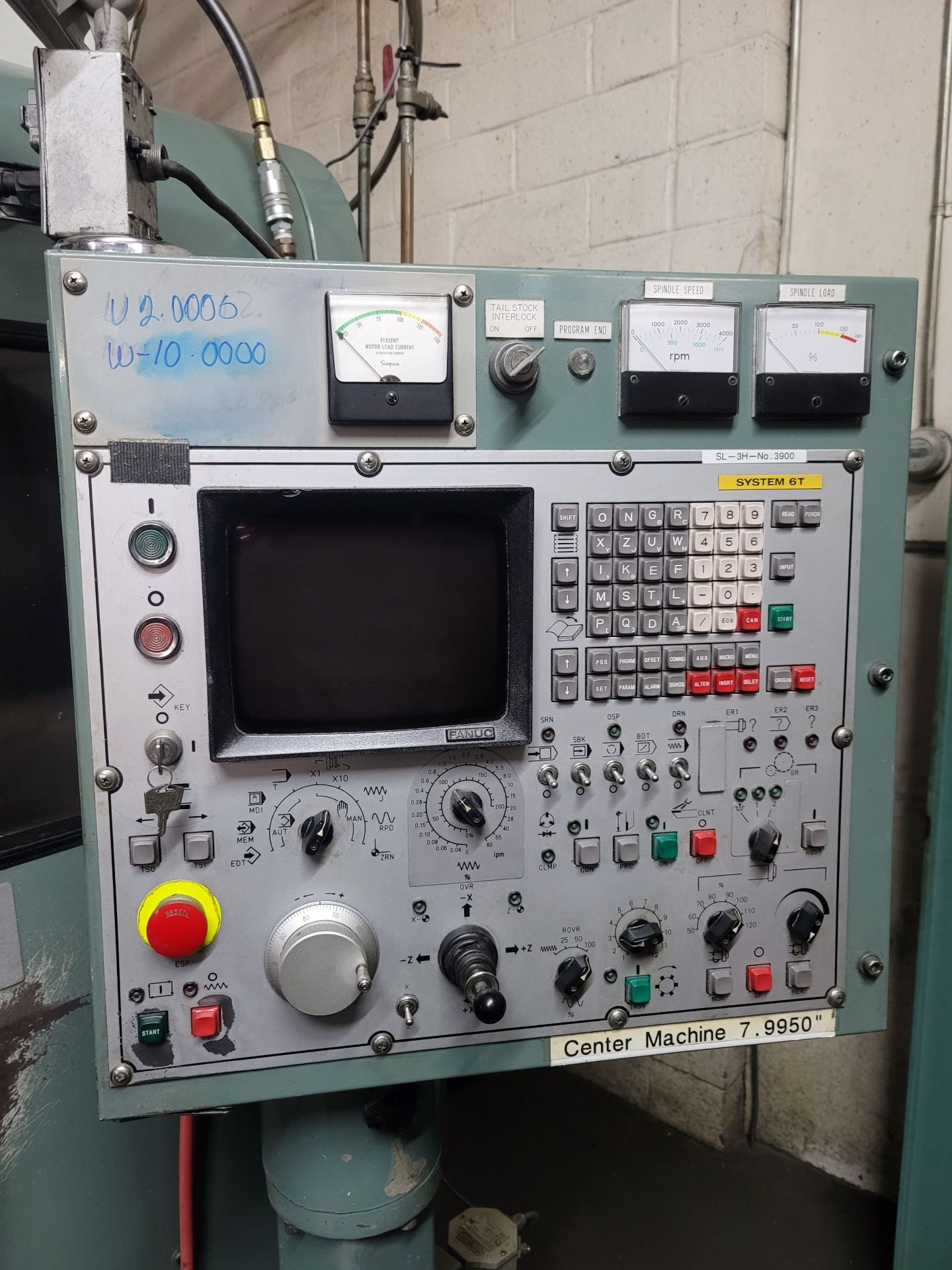 MORI SEIKI SL-3H SLANT BED LATHE, FANUC SYSTEM 6T CNC CONTROL, 10" CHUCK, 3J & 5C COLLET - Image 7 of 13