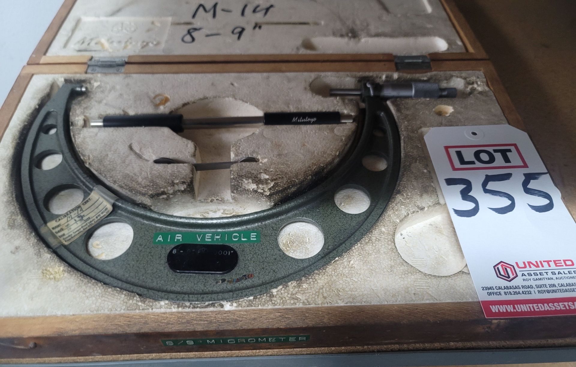 MITUTOYO 8"-9" MICROMETER, NO. 103-223A