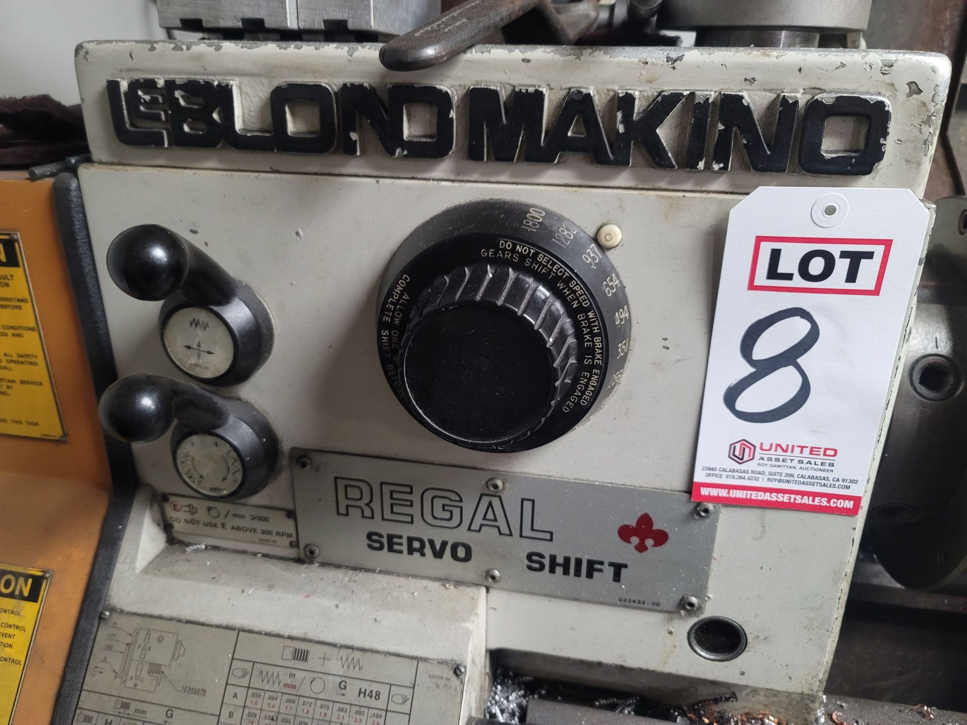 LEBLOND MAKINO 15" REGAL PRECISION ENGINE LATHE, 10" 3-JAW CHUCK, TAILSTOCK, STEADY REST, ANILAM - Image 4 of 4