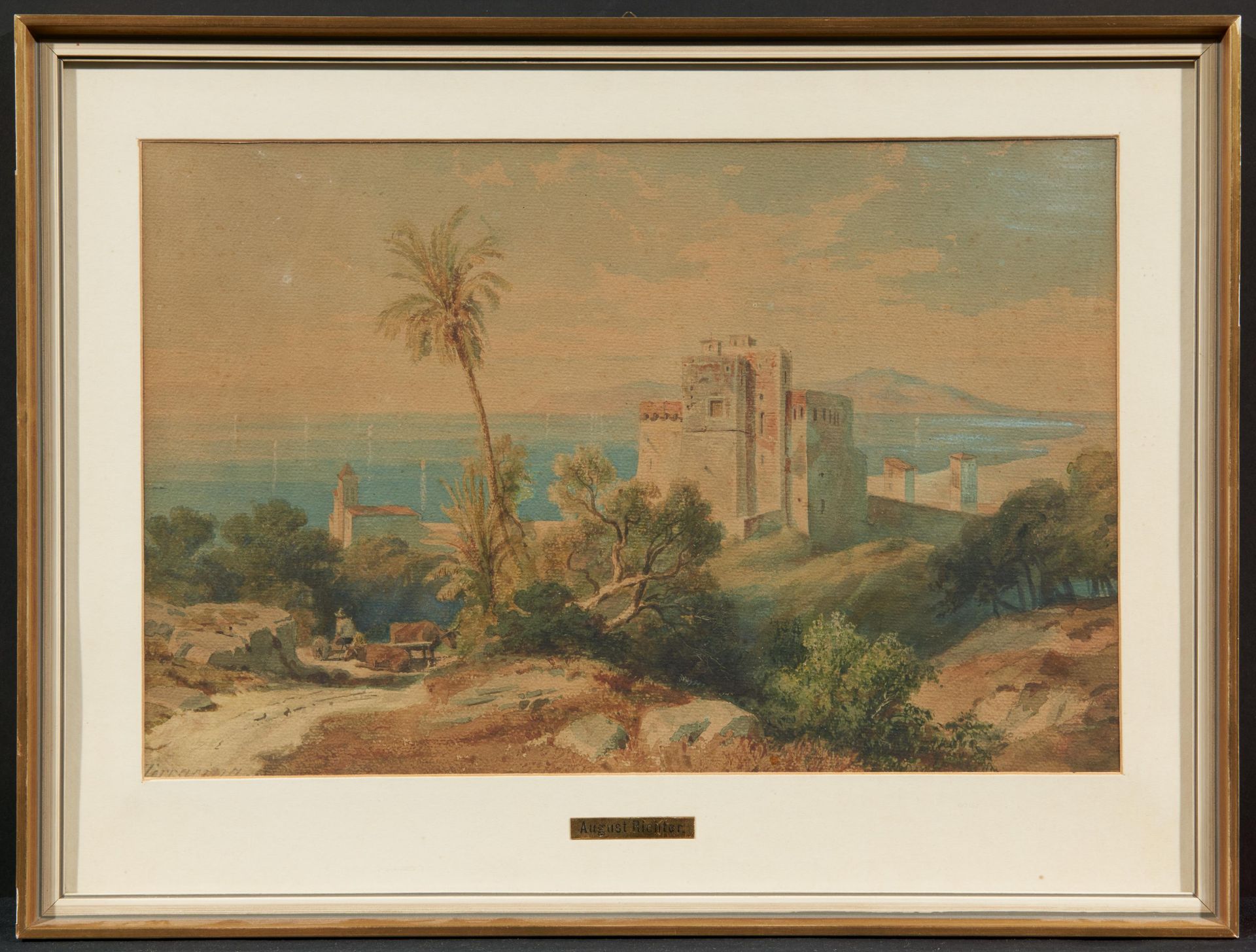 August Richter: Blick auf Terracina - Bild 2 aus 4