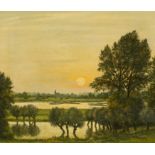 Max Clarenbach: Abendstimmung am Niederrhein