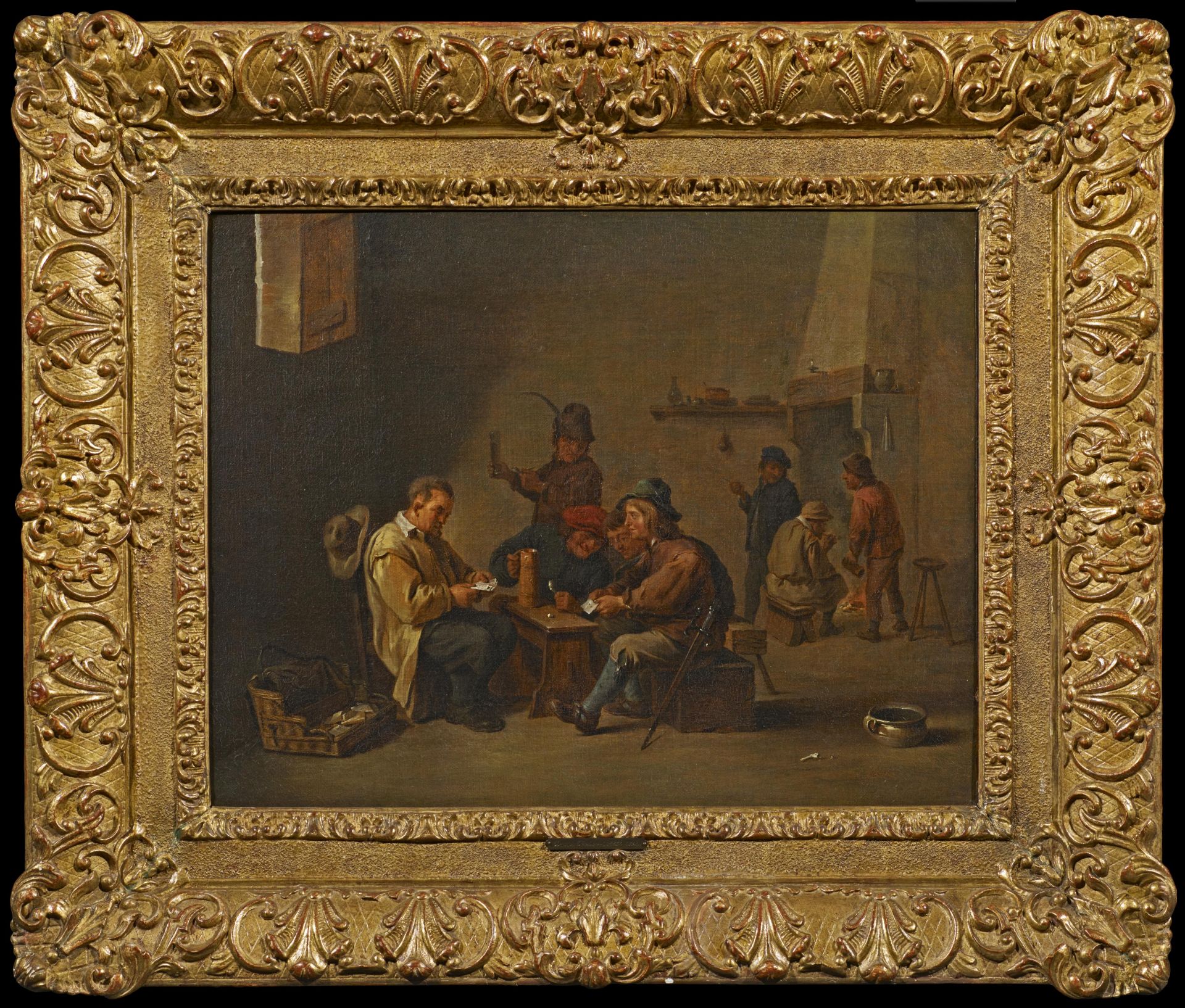 David d.J. Teniers: Interieur mit Kartenspielern - Image 2 of 4