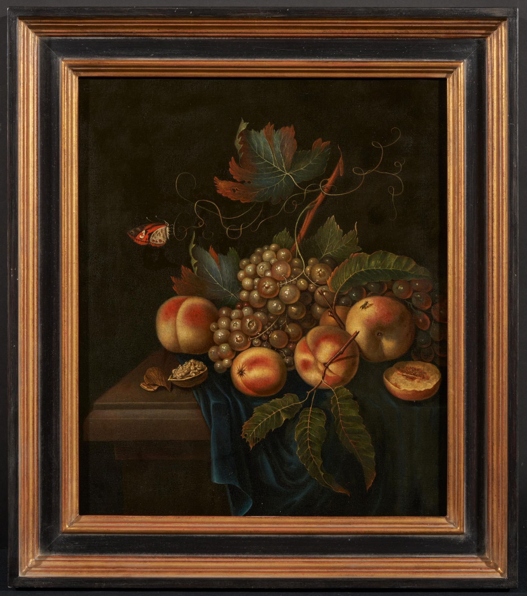Ernst Stuven: Stillleben mit Weintrauben und Pfirsichen - Bild 2 aus 4