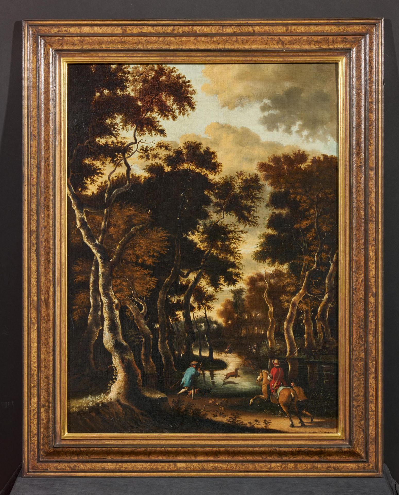 Jan Hackaert: Waldlandschaft mit Jägern - Image 2 of 4