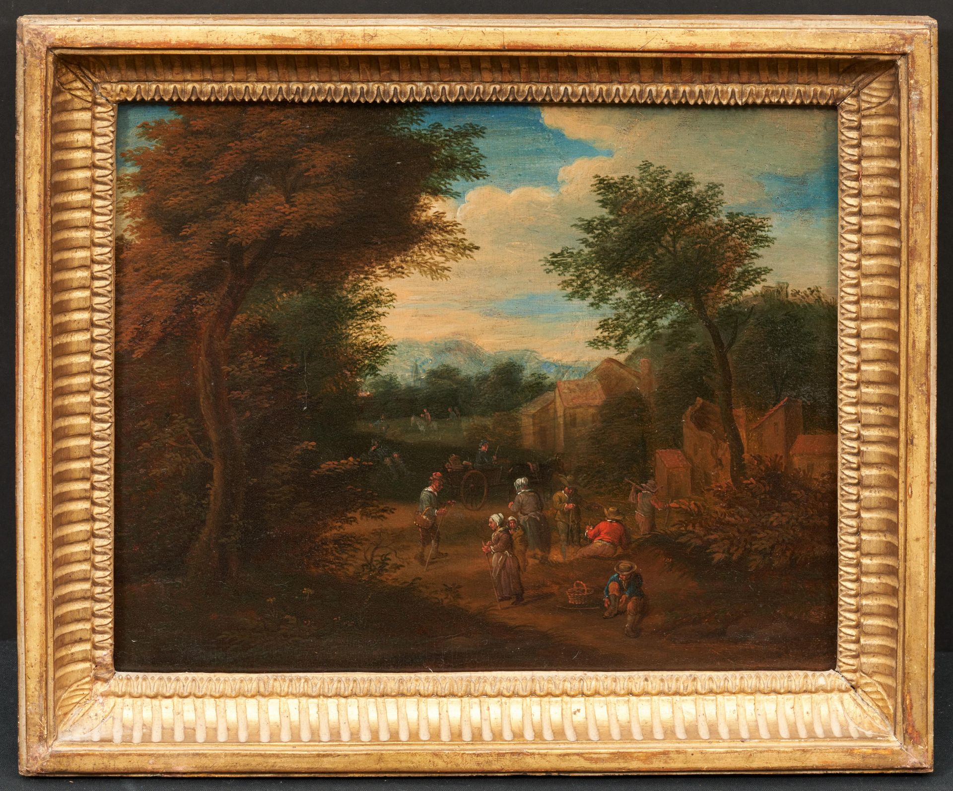Flemish School: Zwei Gemälde: Waldlandschaften mit Personen - Image 3 of 7