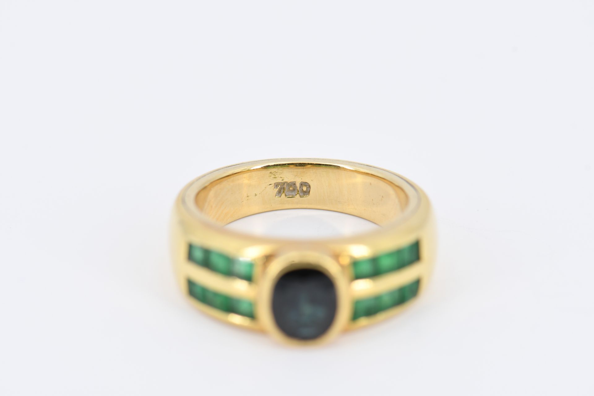 Smaragd-Saphir-Ring - Bild 5 aus 5
