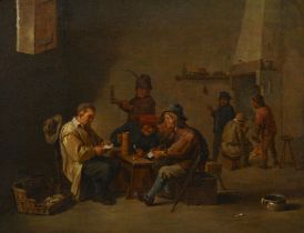 David d.J. Teniers: Interieur mit Kartenspielern