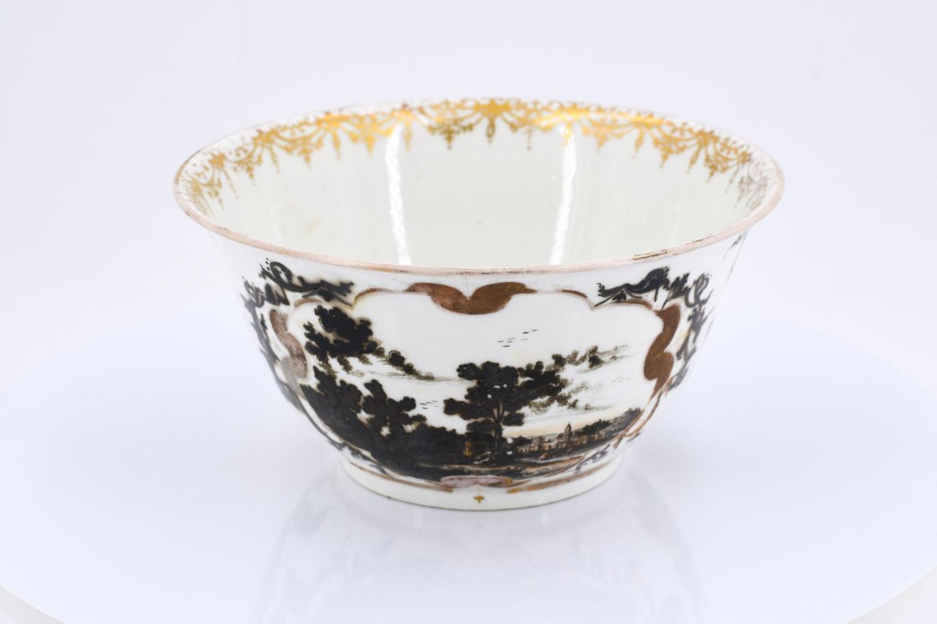 Porcelain bowl with harbour scenery - Image 3 of 15