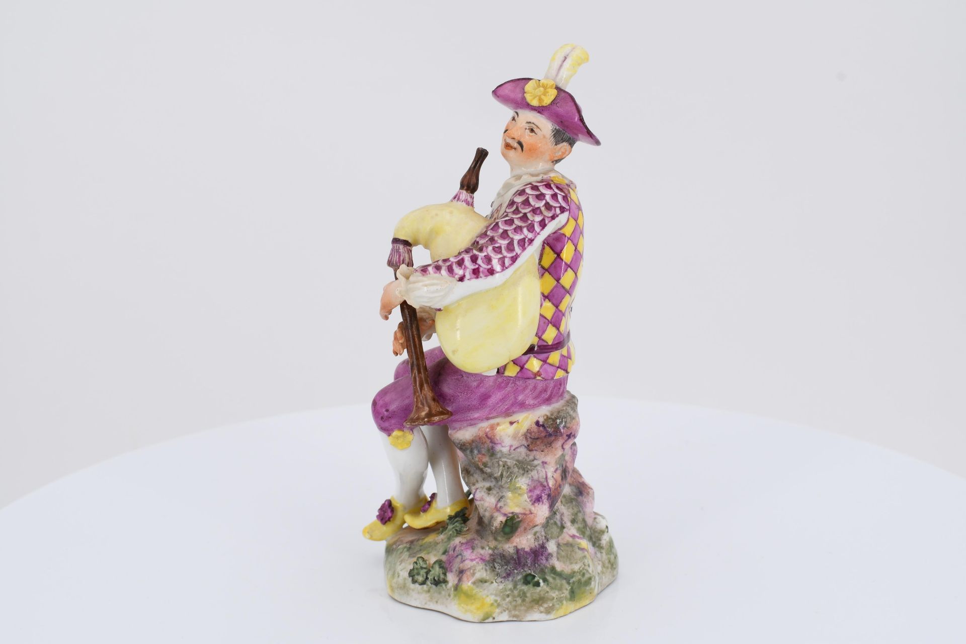 Porcelain figurine of a packpipe player - Image 3 of 6