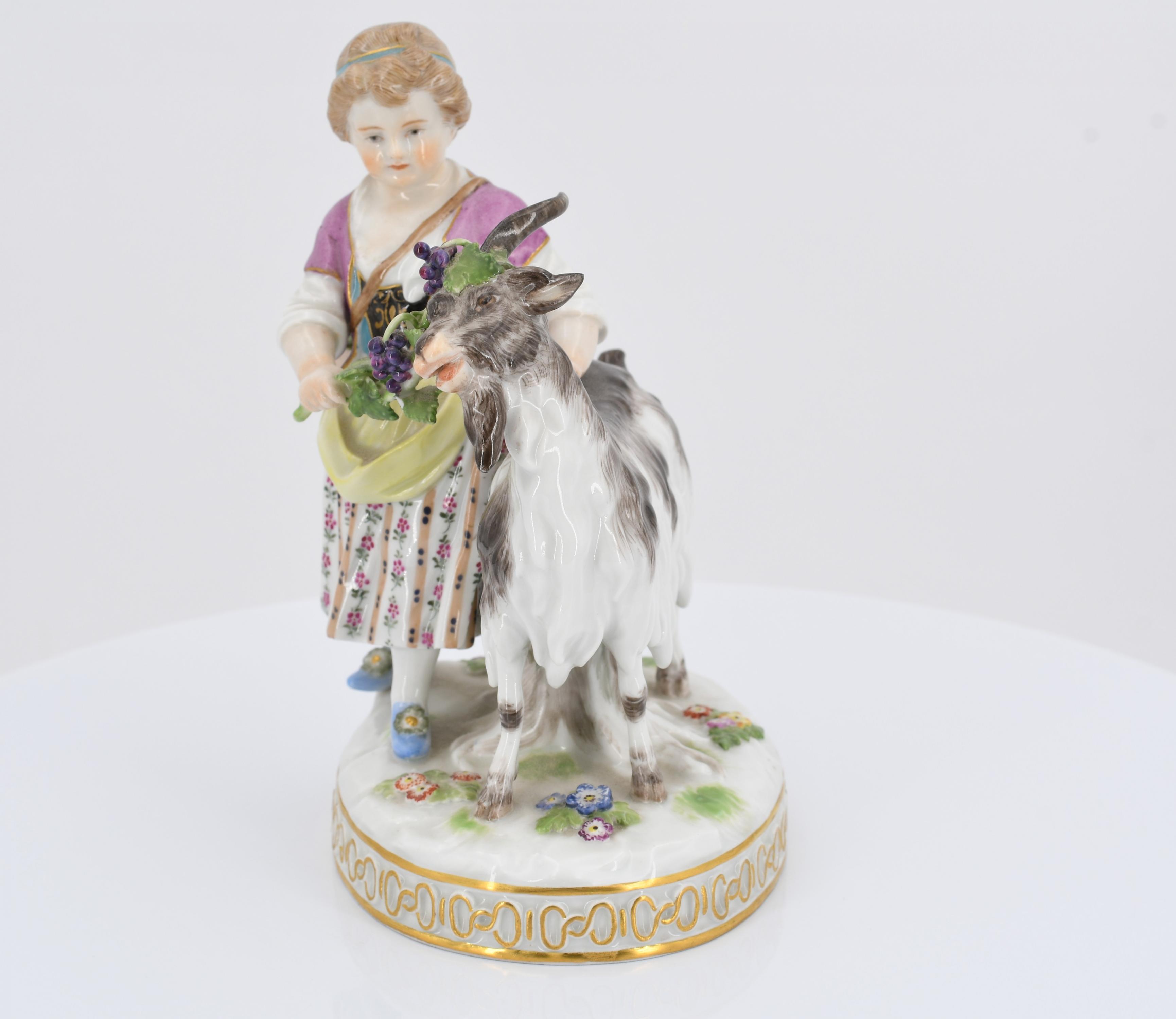 Girl with billy goat and girl with sheep - Image 8 of 11