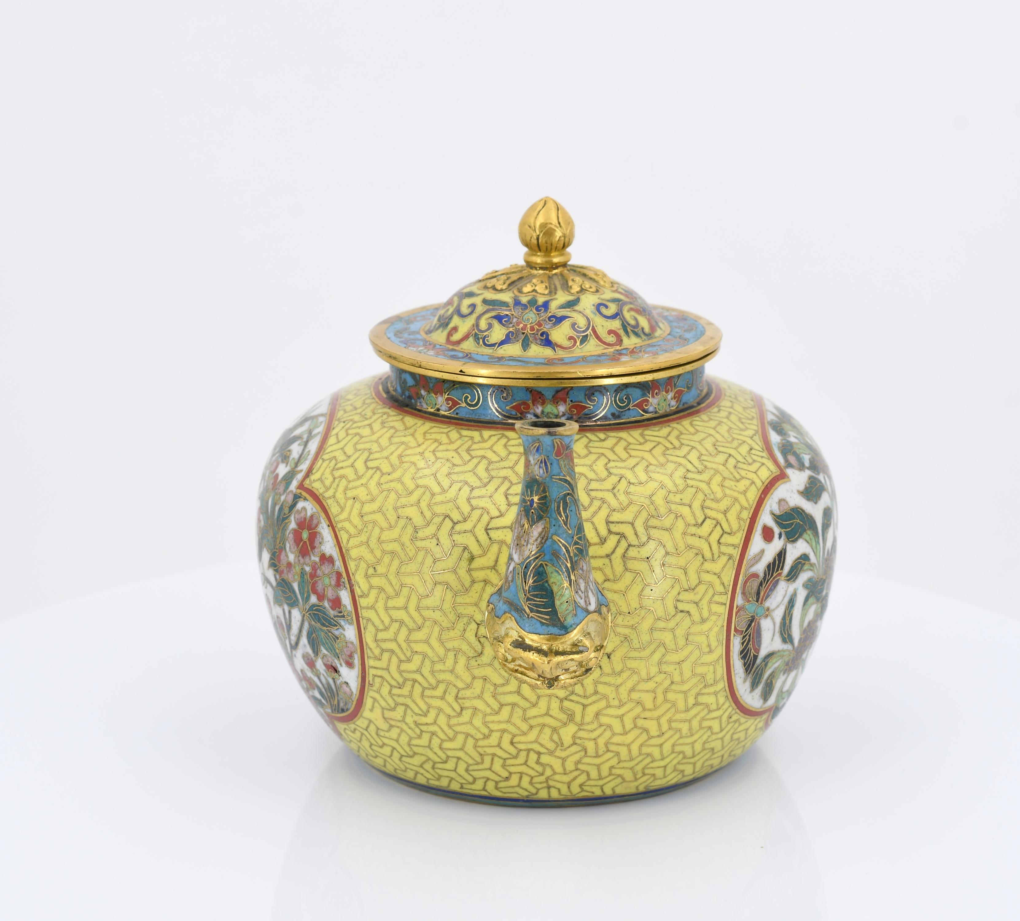 Pair of small Cloisonné Tea Pots - Image 5 of 13