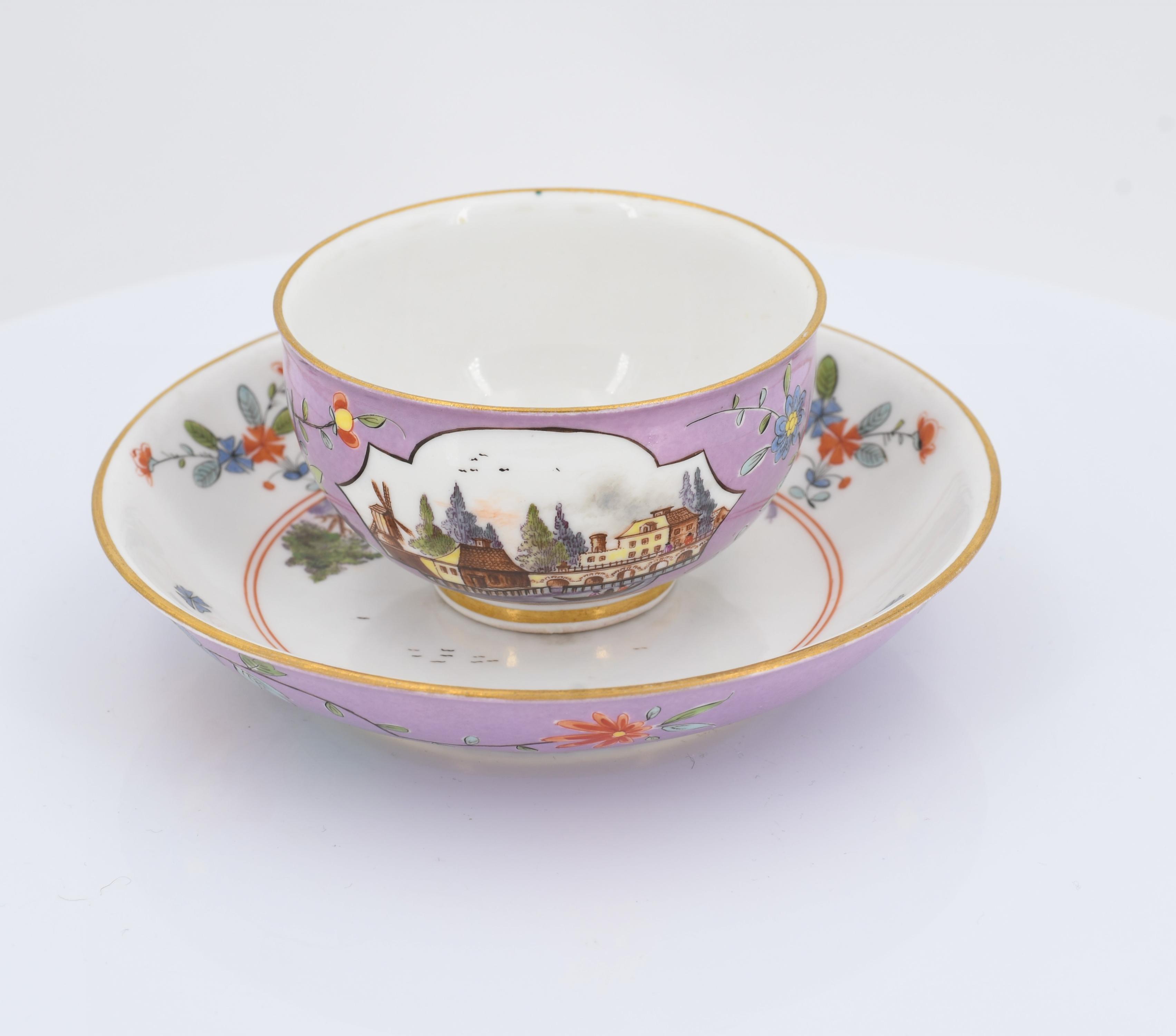 Tea bowl and saucer with merchant navy scenes - Image 4 of 7