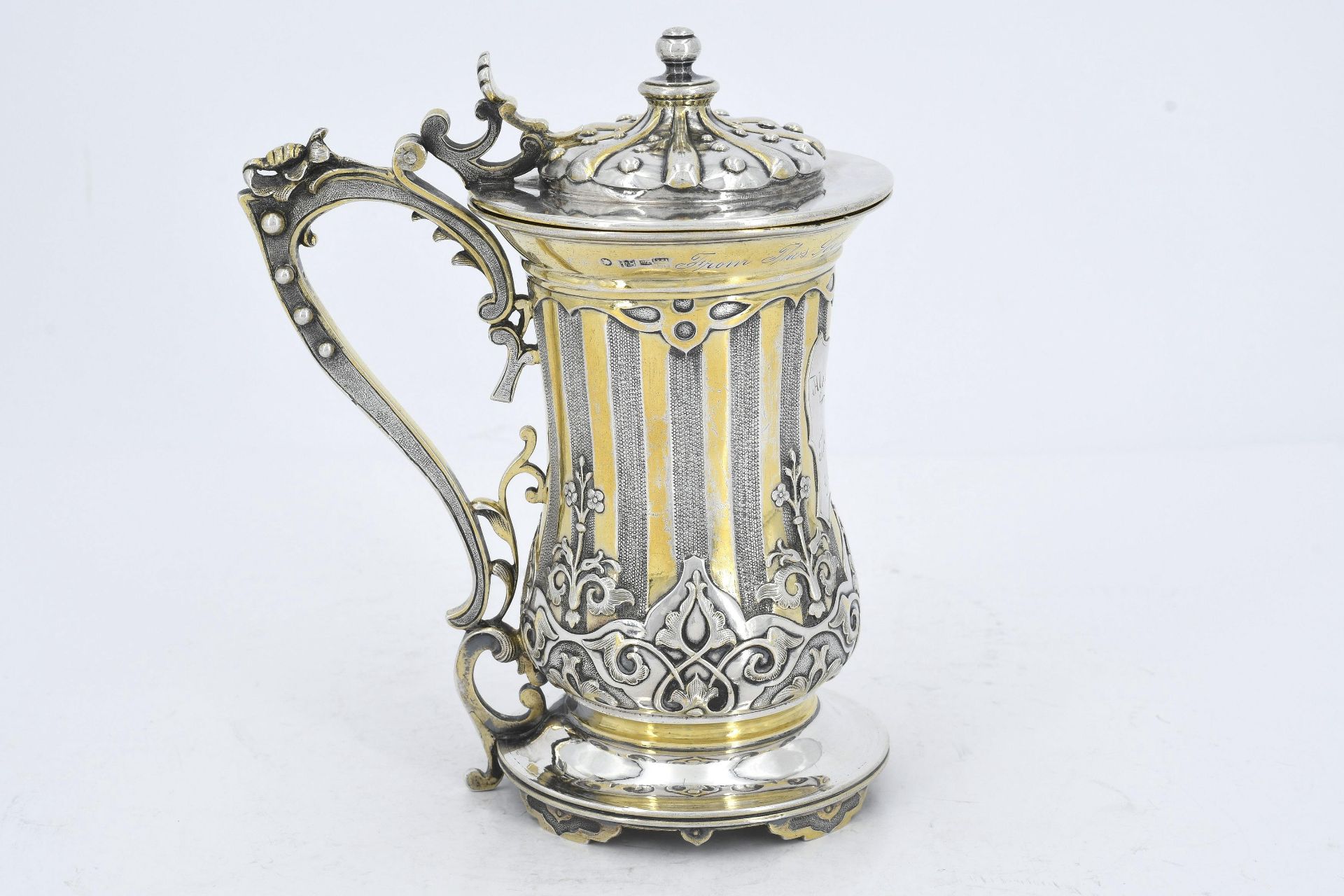 Small silver tankard with dedication Tsar Alexander II to Thomas H. Seymour - Image 4 of 7