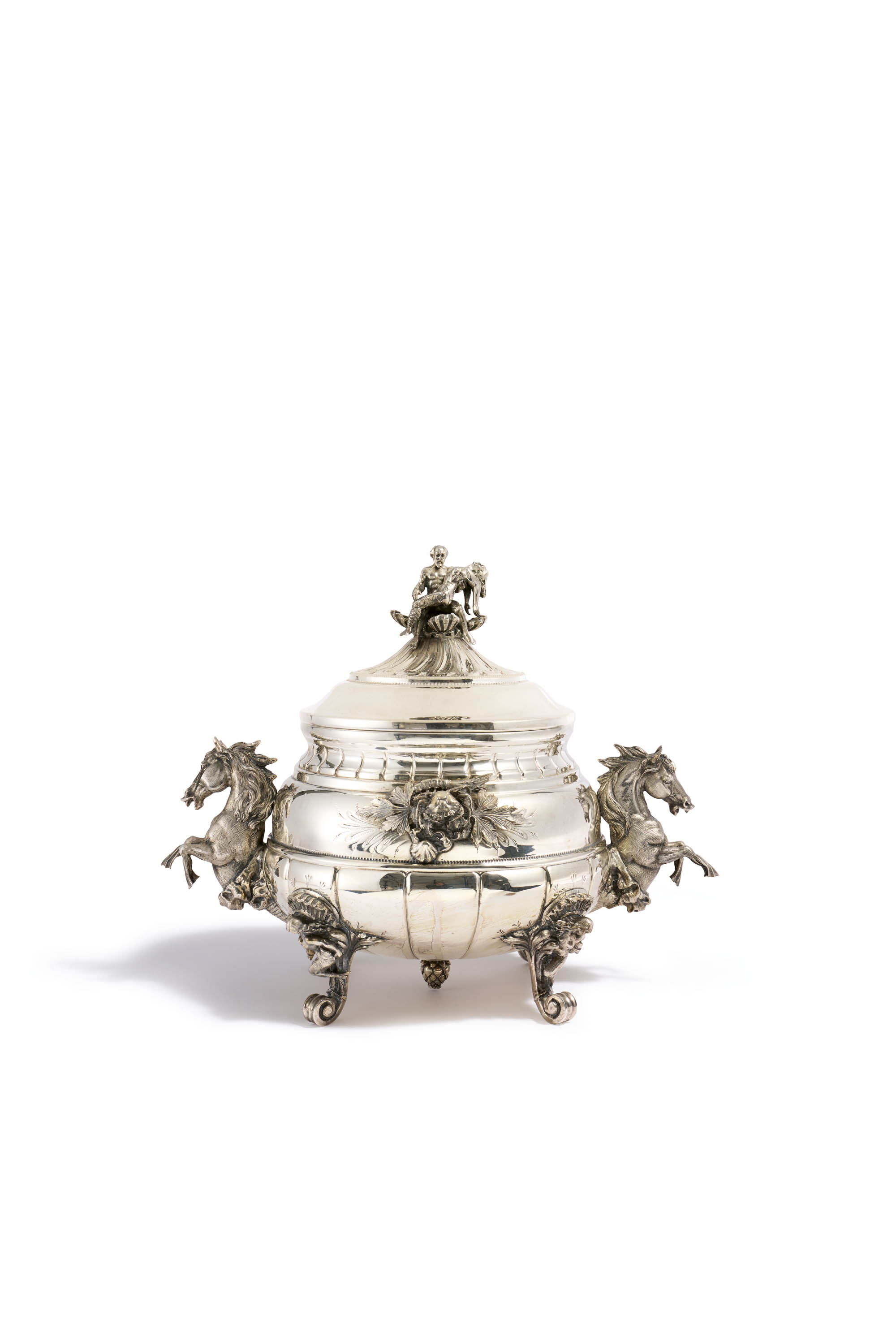 Magnificent tureen with hippocamps