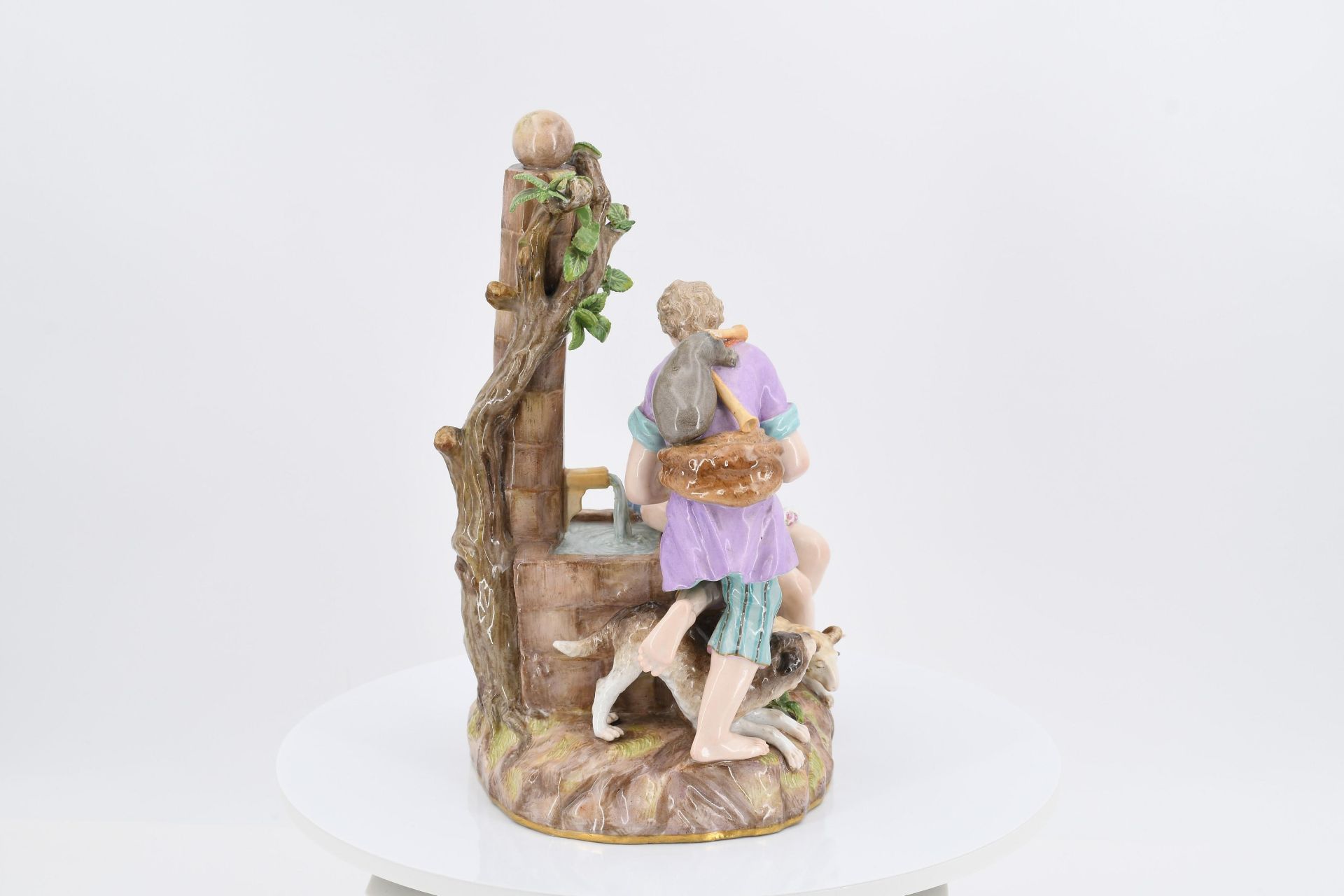 PORCELAIN GROUP OF SHEPHERDS AT THE WELL - Image 5 of 7