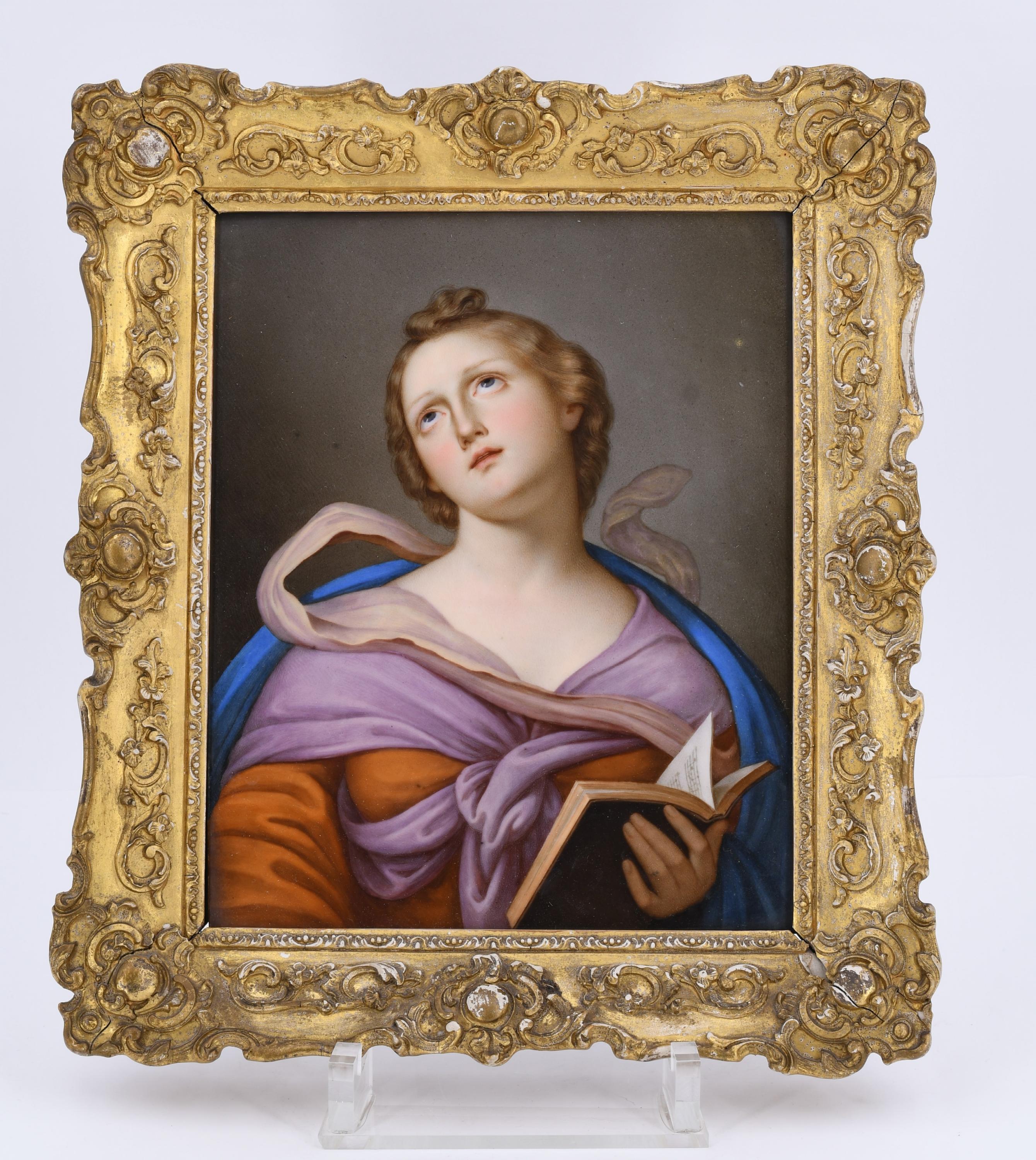 Porcelain painting of Saint Cecilia - Image 2 of 3