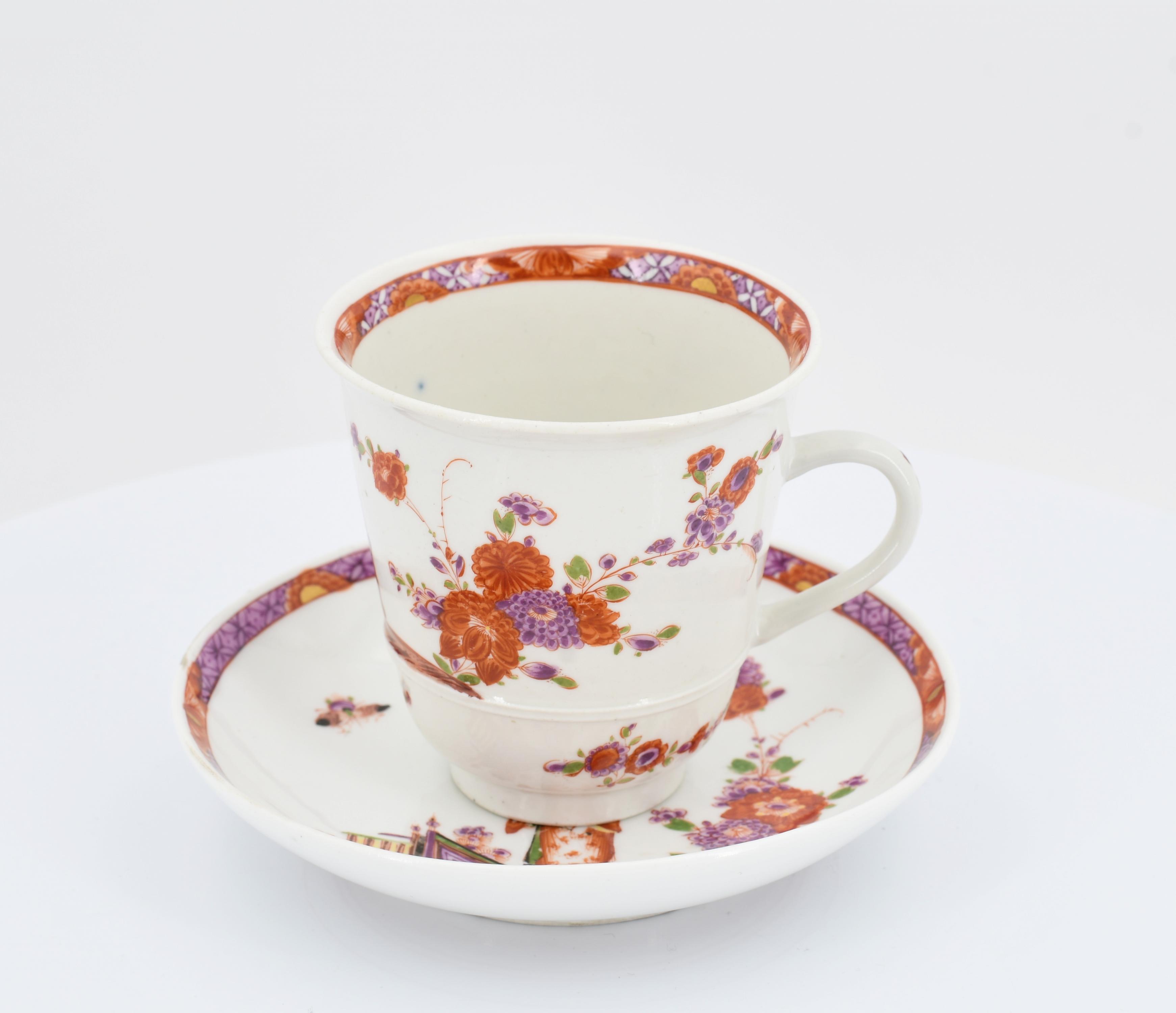Cup and saucer with "Chinese with fan" - Image 2 of 7