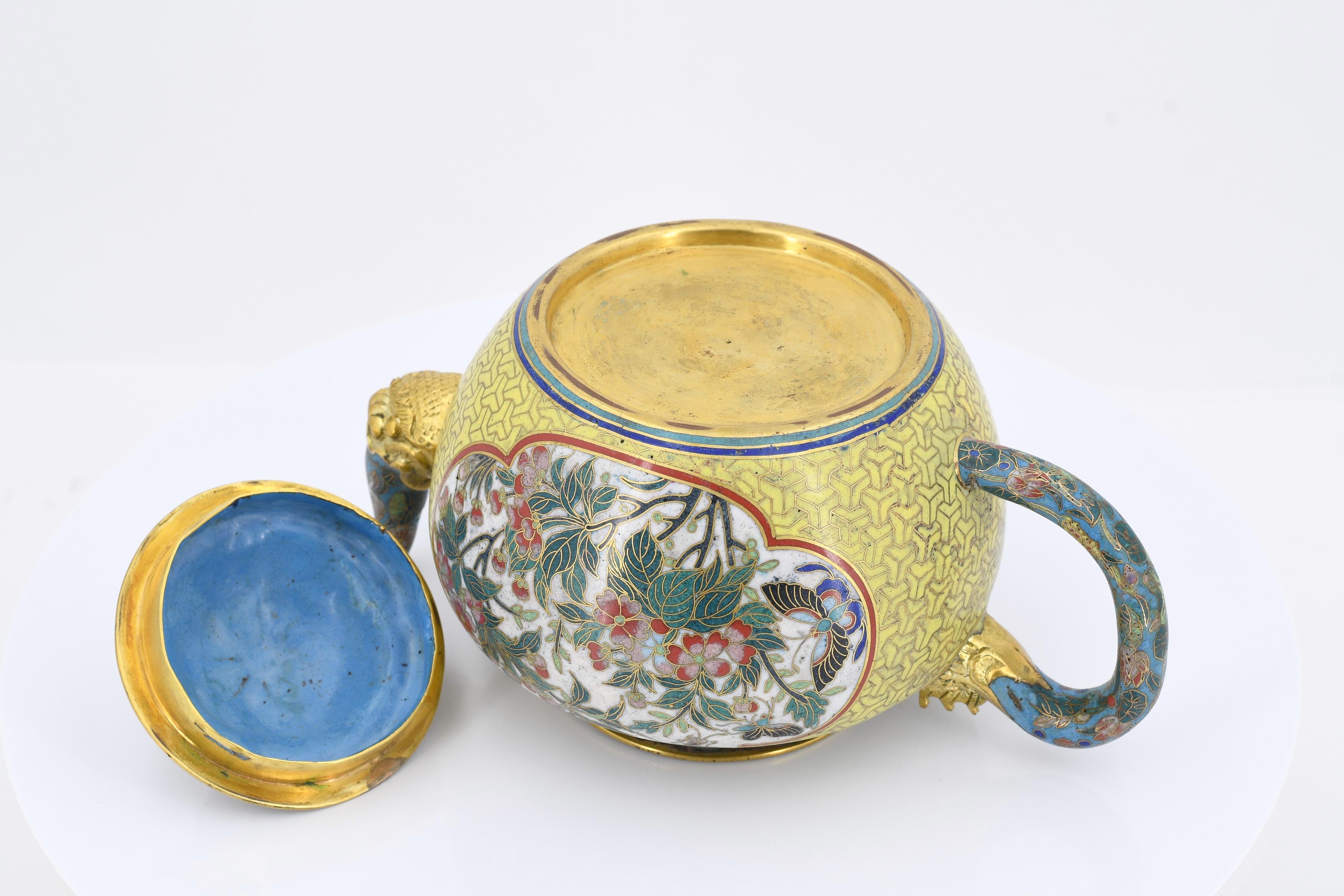 Pair of small Cloisonné Tea Pots - Image 7 of 13