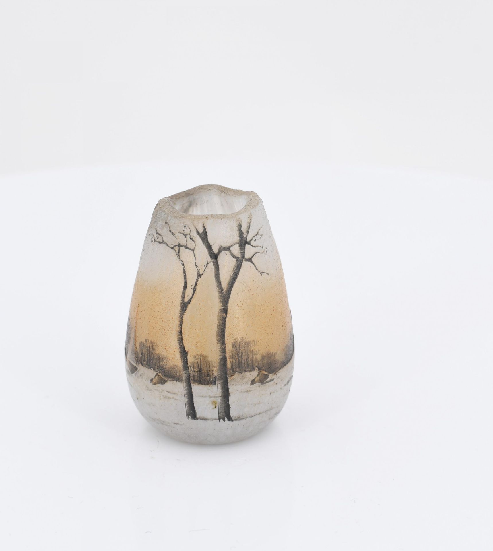 Miniature vase with winter landscape - Image 4 of 6