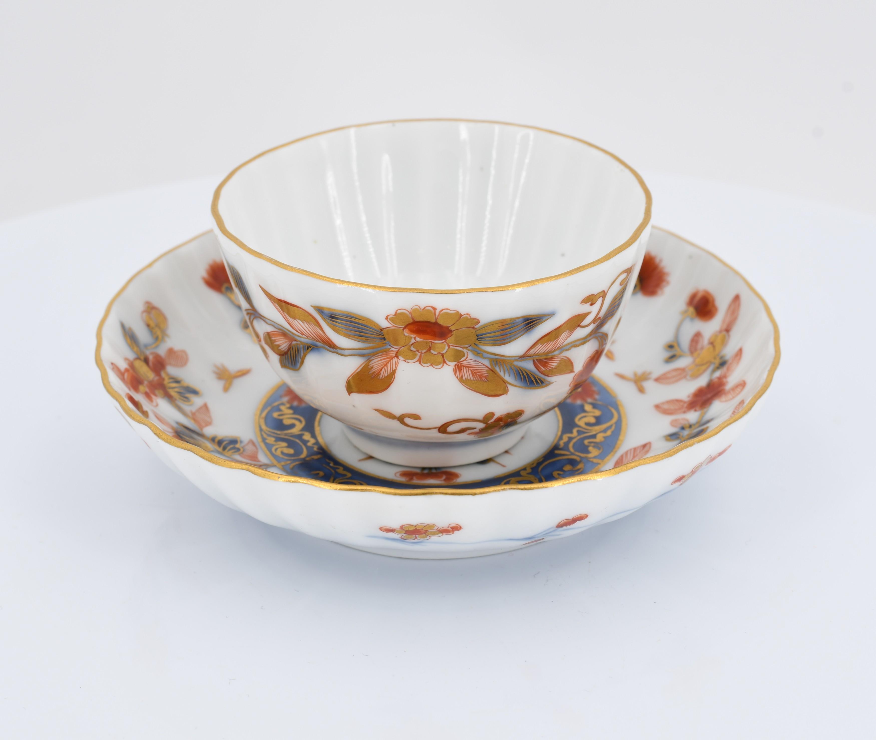 Tea bowl and saucer with Imari décor - Image 4 of 7